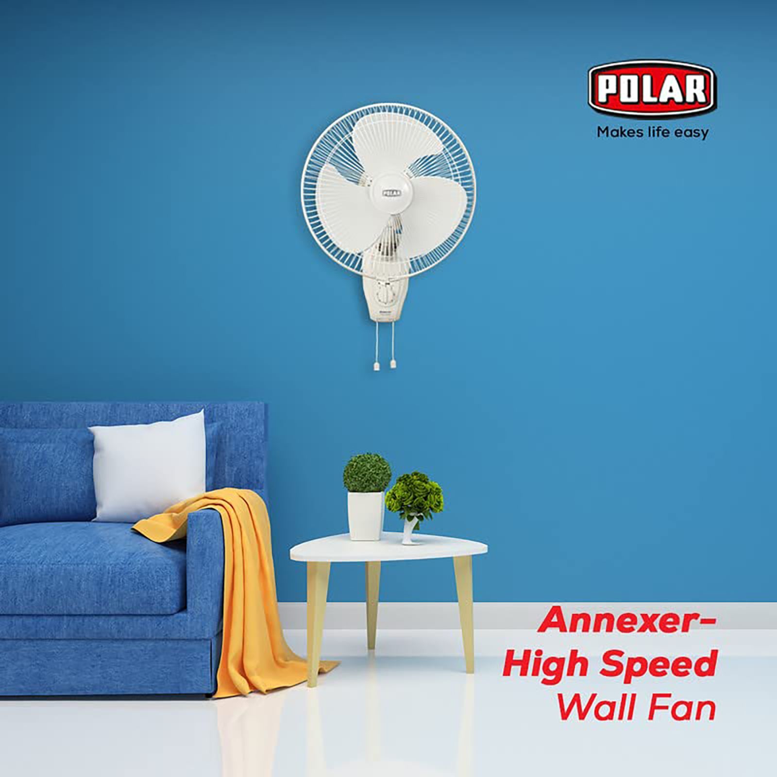 POLAR Annexer 400mm 3 Blade Aerodynamically Design Wall Mounted Fan (Copper Motor, White) POLAR Annexer 400mm 3 Blade Aerodynamically Design Wall Mounted Fan (Copper Motor, White)_4