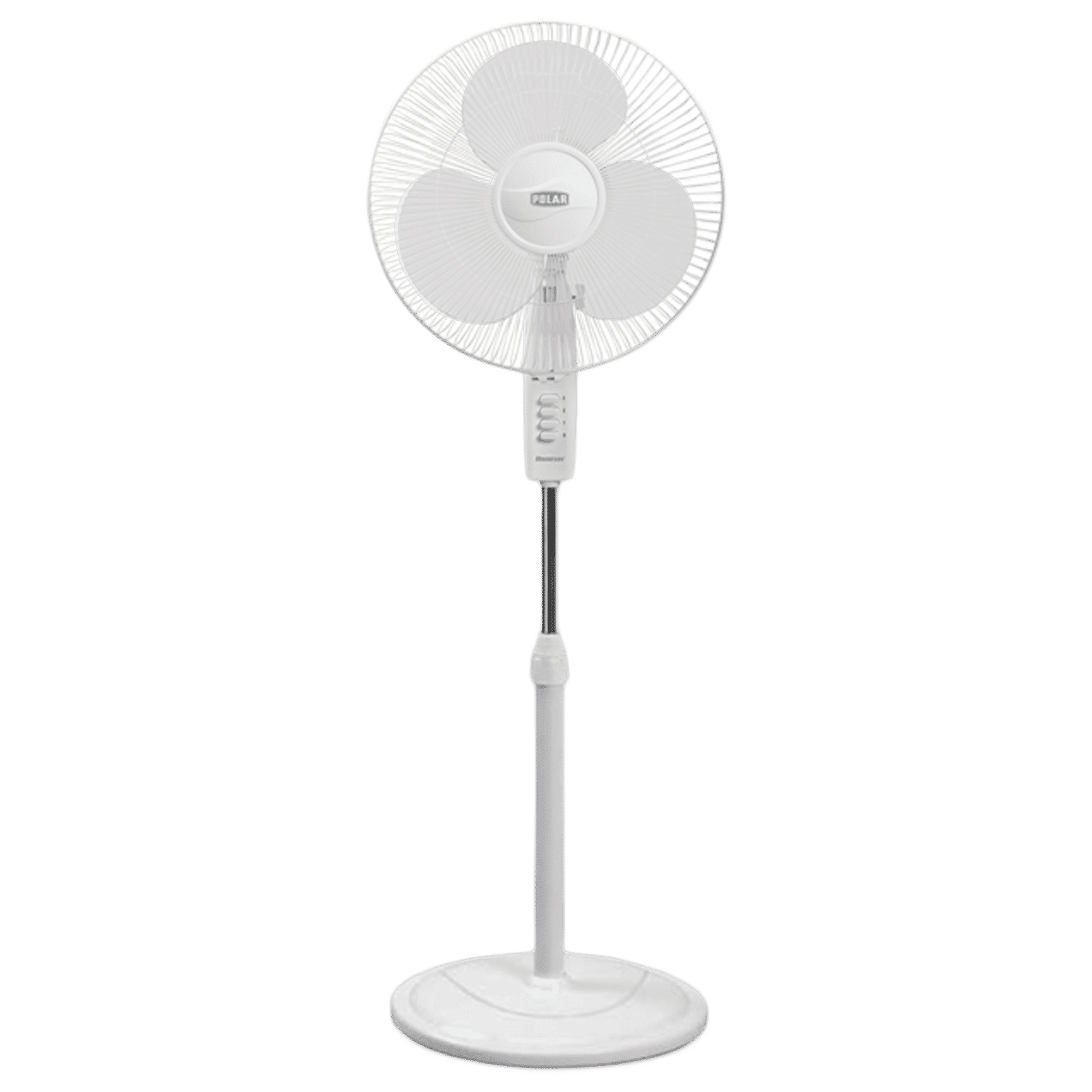 POLAR Annexer 400mm 3 Blade Thermal Overload Protector Pedestal Fan (Jerk Free Oscillation, White & Blue)_1