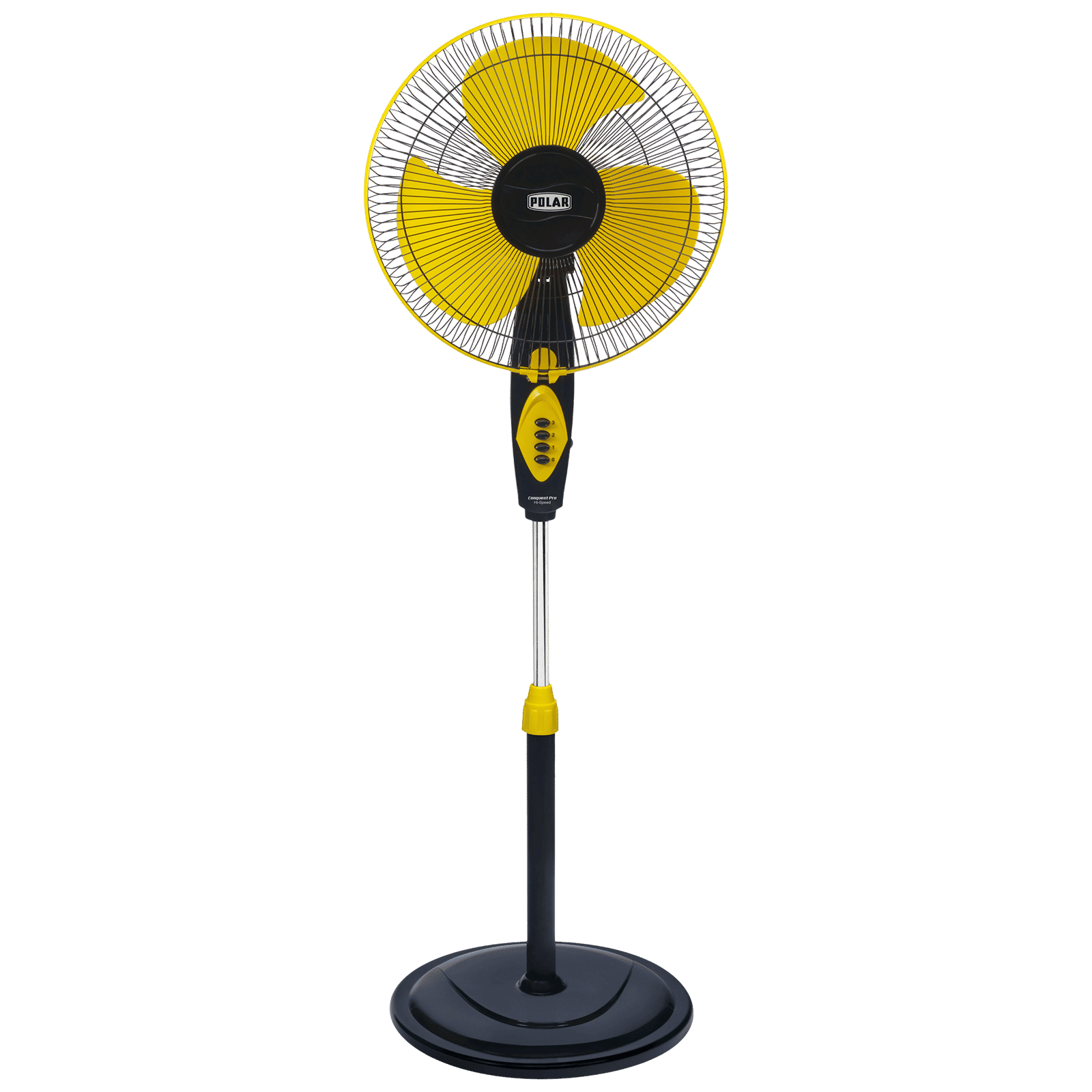 POLAR Conquest 1 Star 400mm 3 Blade Copper Motor Pedestal Fan (Auto Thermal Overload Protection, Yellow & Black) POLAR Conquest 1 Star 400mm 3 Blade Copper Motor Pedestal Fan (Auto Thermal Overload Protection, Yellow & Black)_1