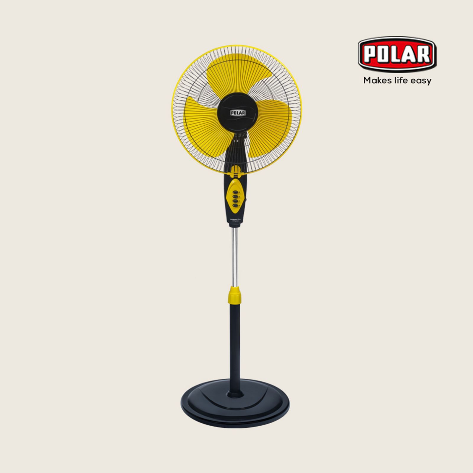 POLAR Conquest 1 Star 400mm 3 Blade Copper Motor Pedestal Fan (Auto Thermal Overload Protection, Yellow & Black) POLAR Conquest 1 Star 400mm 3 Blade Copper Motor Pedestal Fan (Auto Thermal Overload Protection, Yellow & Black)_3