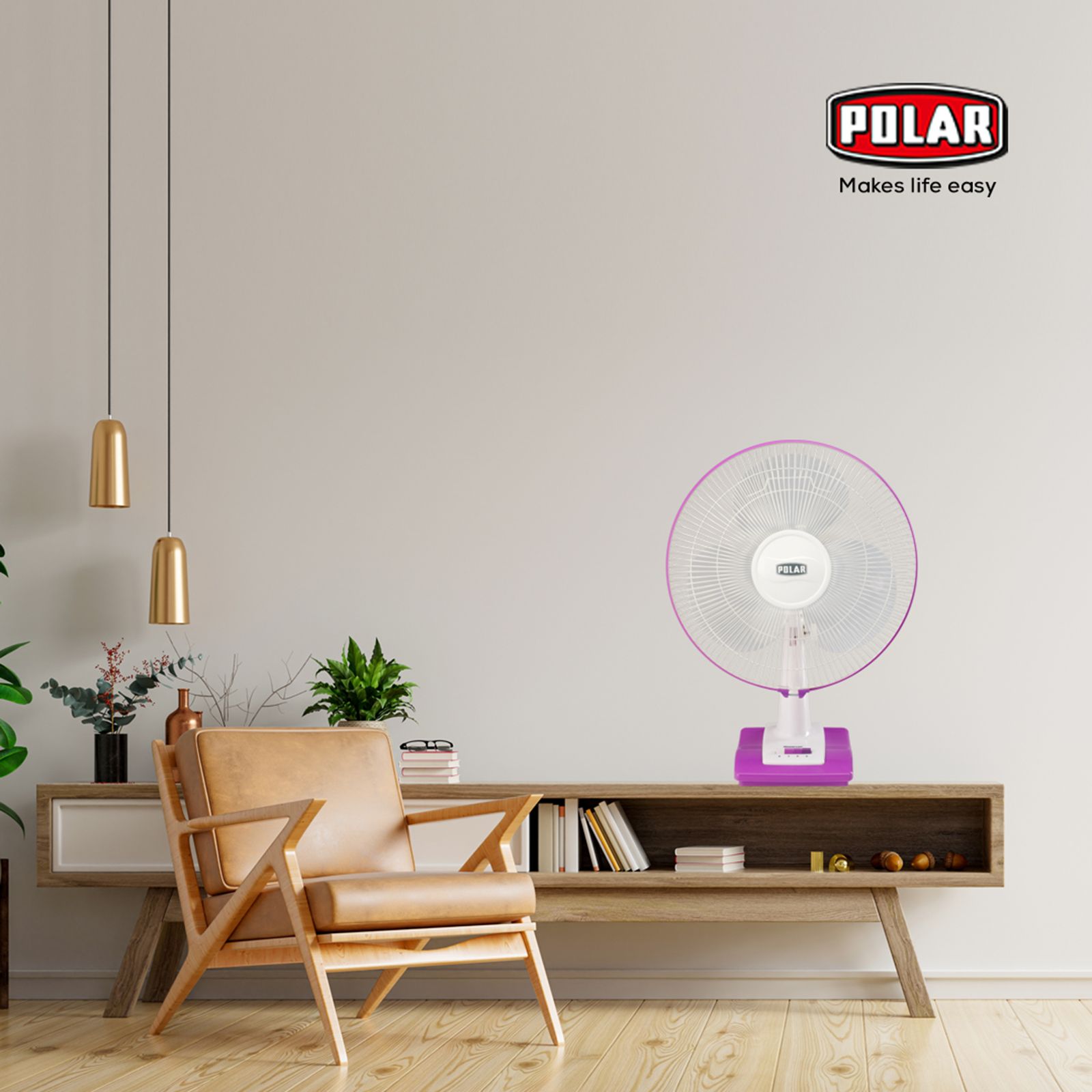 POLAR Annexer 400mm 3 Blade Thermal Overload Protector Table Fan (Silent Operation, White & Mauve) POLAR Annexer 400mm 3 Blade Thermal Overload Protector Table Fan (Silent Operation, White & Mauve)_6