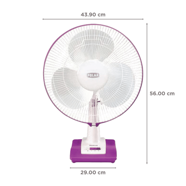 Buy POLAR Annexer 400mm 3 Blade Thermal Overload Protector Table Fan ...