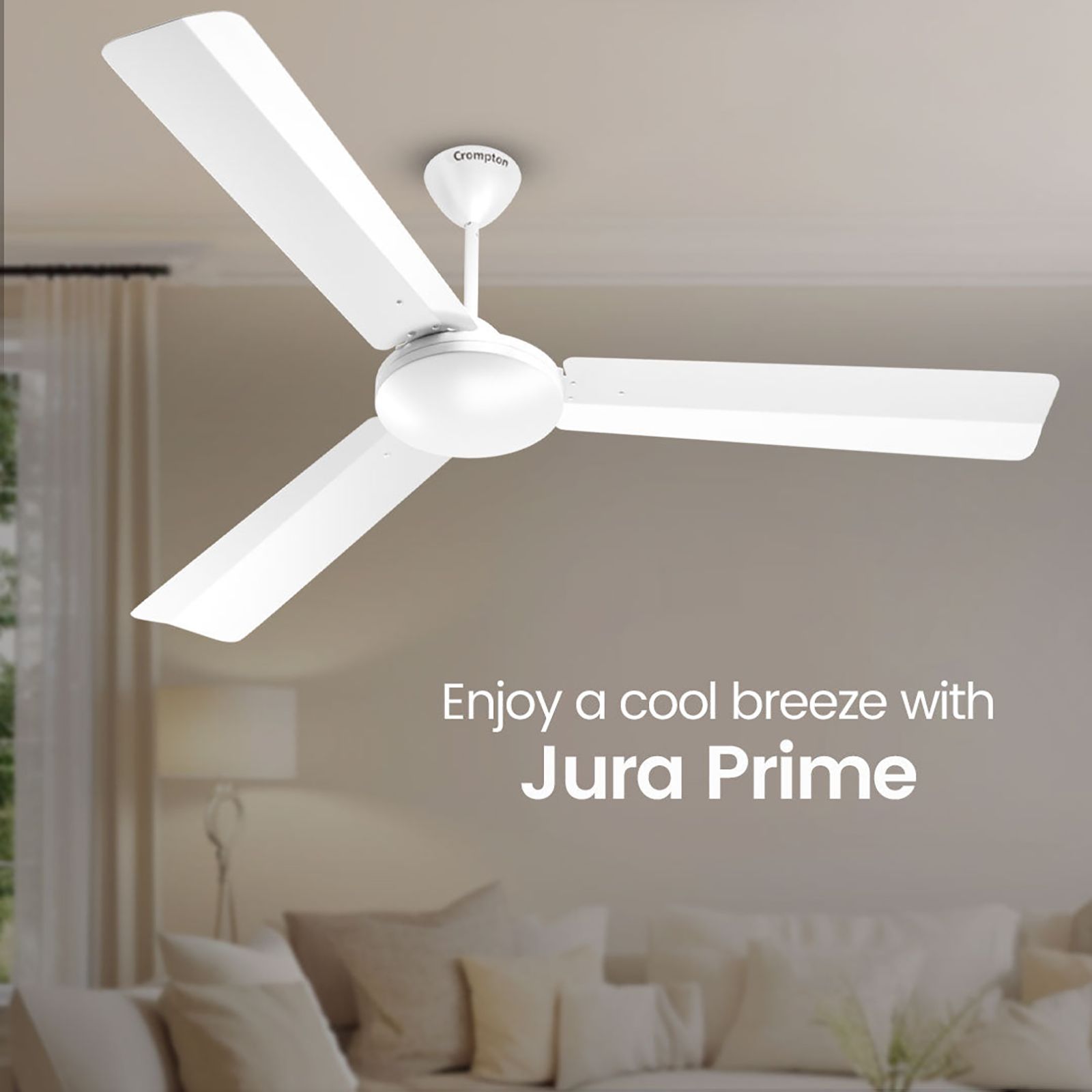 Crompton Jura Prime 1 Star 1200mm 3 Blade Copper Motor Ceiling Fan (Inverter Technology, Conch Cream)_7