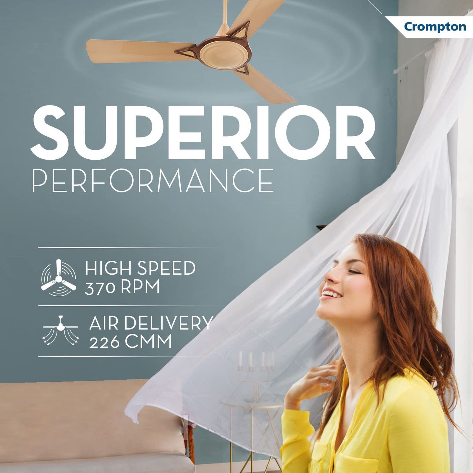 Crompton Premion Avancer Prime 1 Star 1200mm 3 Blade Anti Dust Ceiling Fan (High Velocity, Coco Gold) Crompton Premion Avancer Prime 1 Star 1200mm 3 Blade Anti Dust Ceiling Fan (High Velocity, Coco Gold)_6
