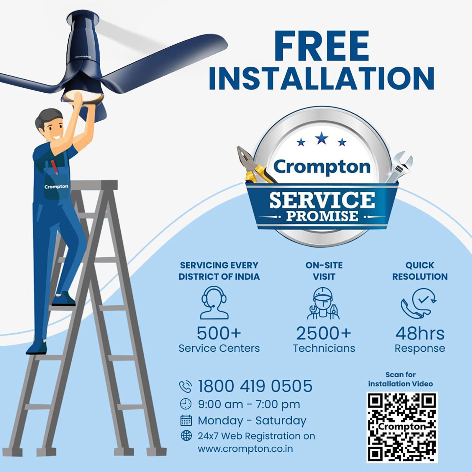 Crompton Silent Pro Blossom 5 Star 1200mm 3 Blade BLDC Motor Smart Ceiling Fan with Remote (Alexa & Google Assistant, Denim Blue)_12