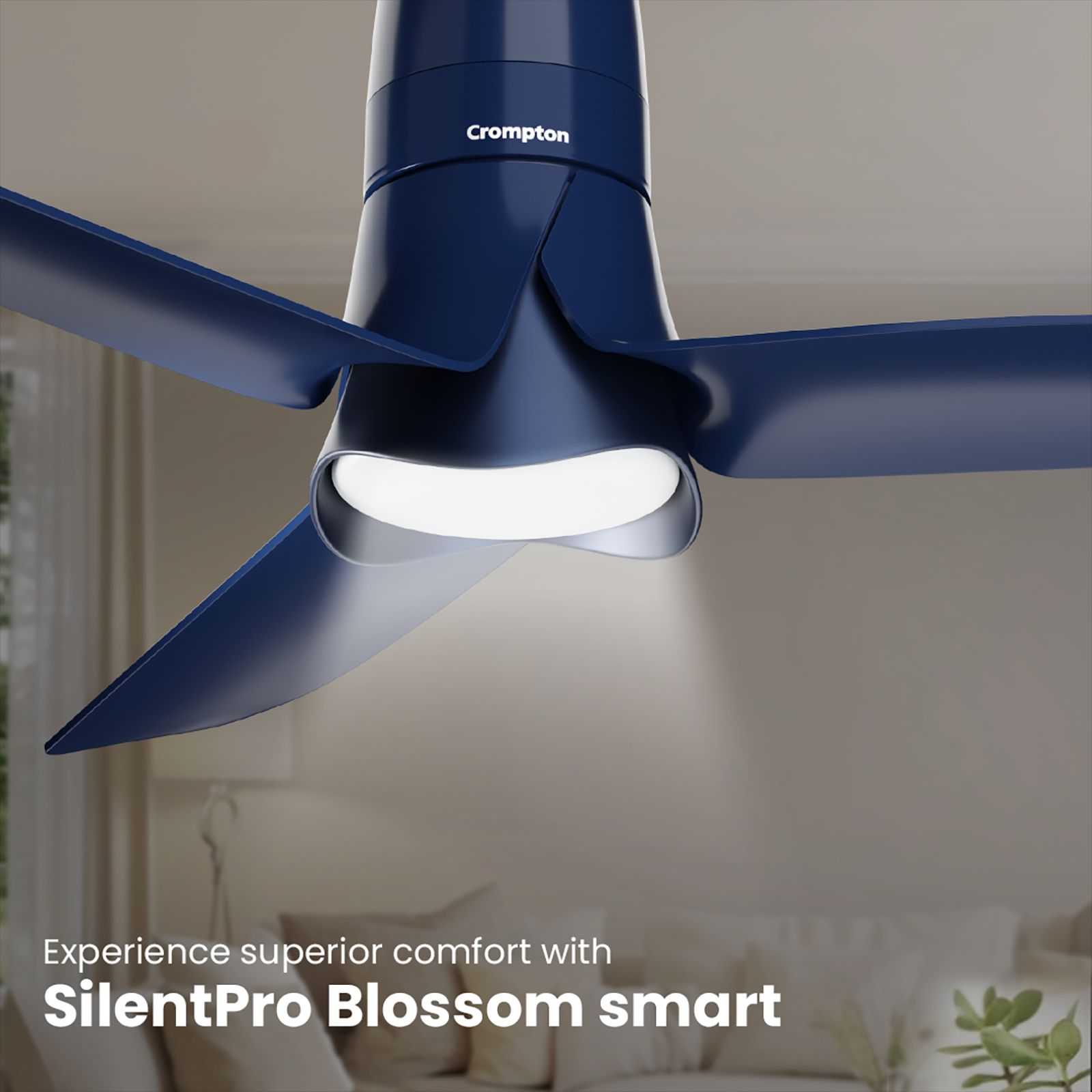 Crompton Silent Pro Blossom 5 Star 1200mm 3 Blade BLDC Motor Smart Ceiling Fan with Remote (Alexa & Google Assistant, Denim Blue)_13