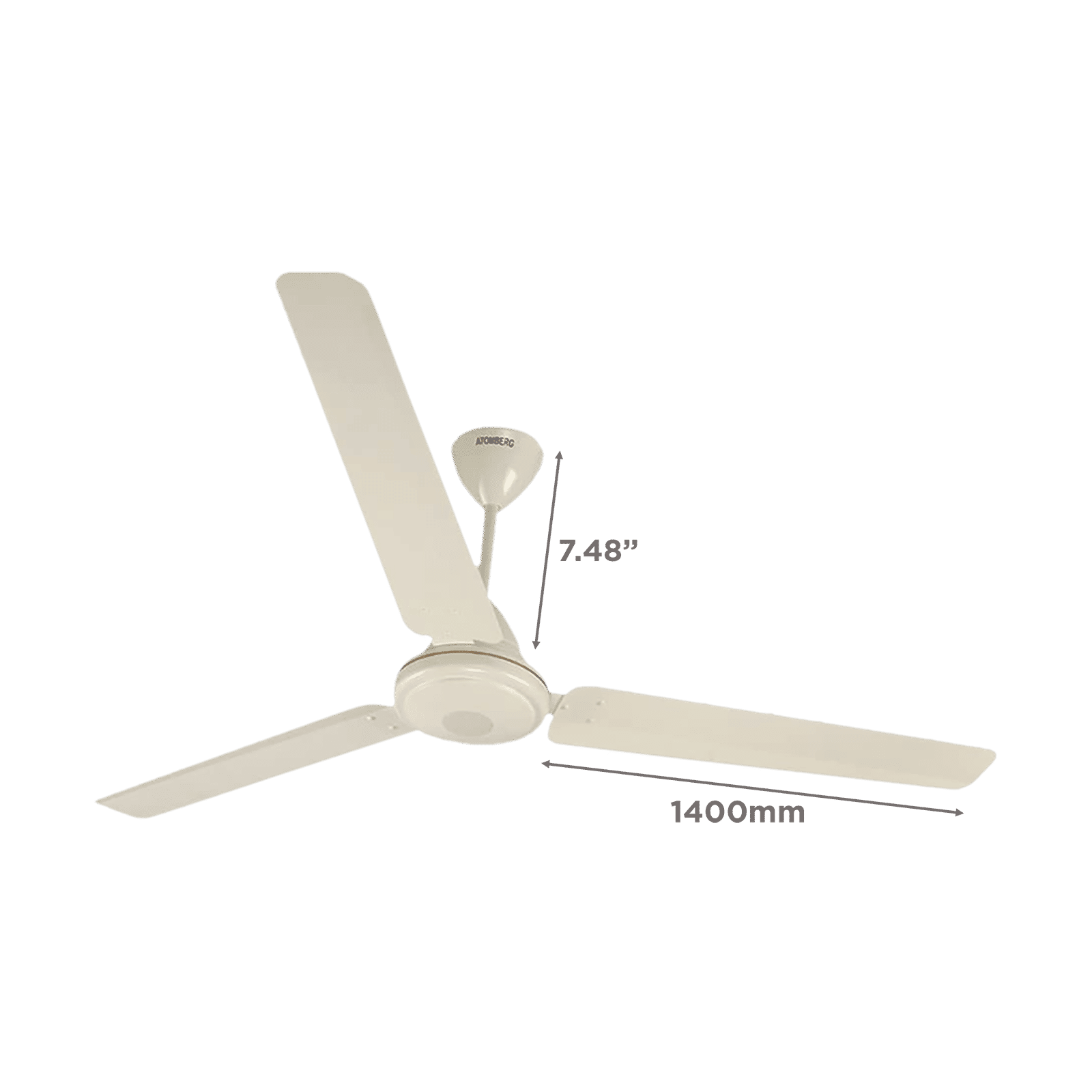atomberg Efficio 5 Star 1400mm 3 Blade BLDC Motor Ceiling Fan with Remote (LED Indicator, Ivory)_2