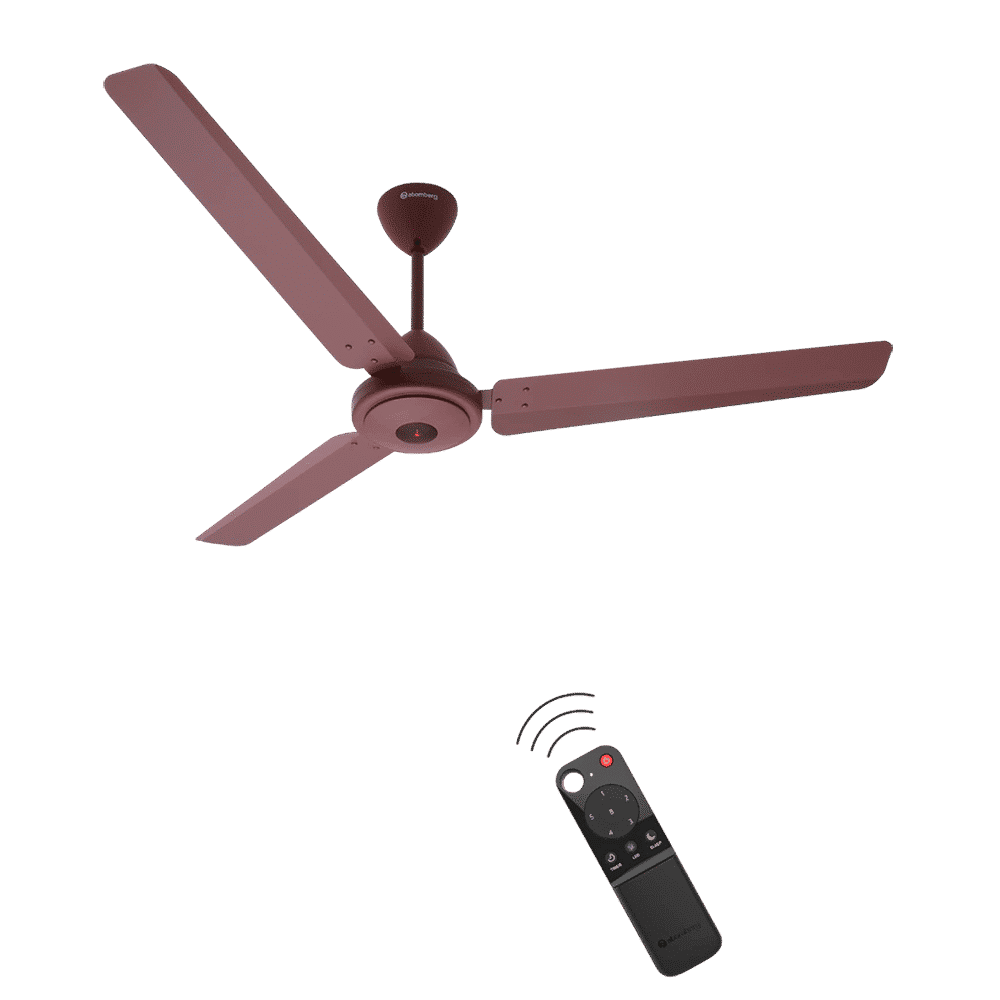 atomberg Efficio 5 Star 1400mm 3 Blade BLDC Motor Ceiling Fan with Remote (LED Indicator, Matt Brown)_1