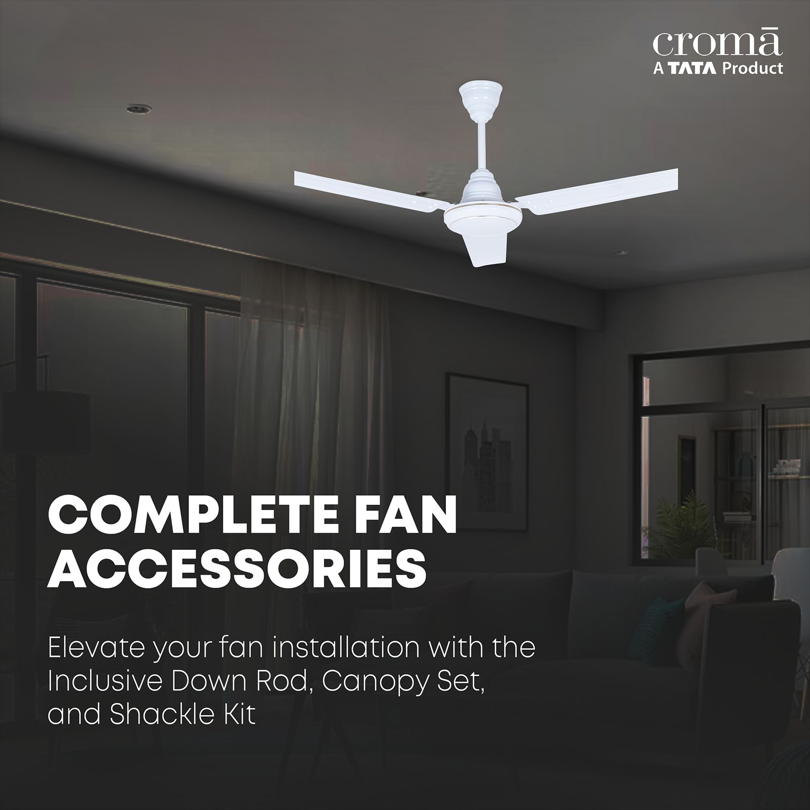 Croma ECO 1200mm 3 Blade Copper Motor Ceiling Fan (Inverter Technology, White) Croma ECO 1200mm 3 Blade Copper Motor Ceiling Fan (Inverter Technology, White)_7