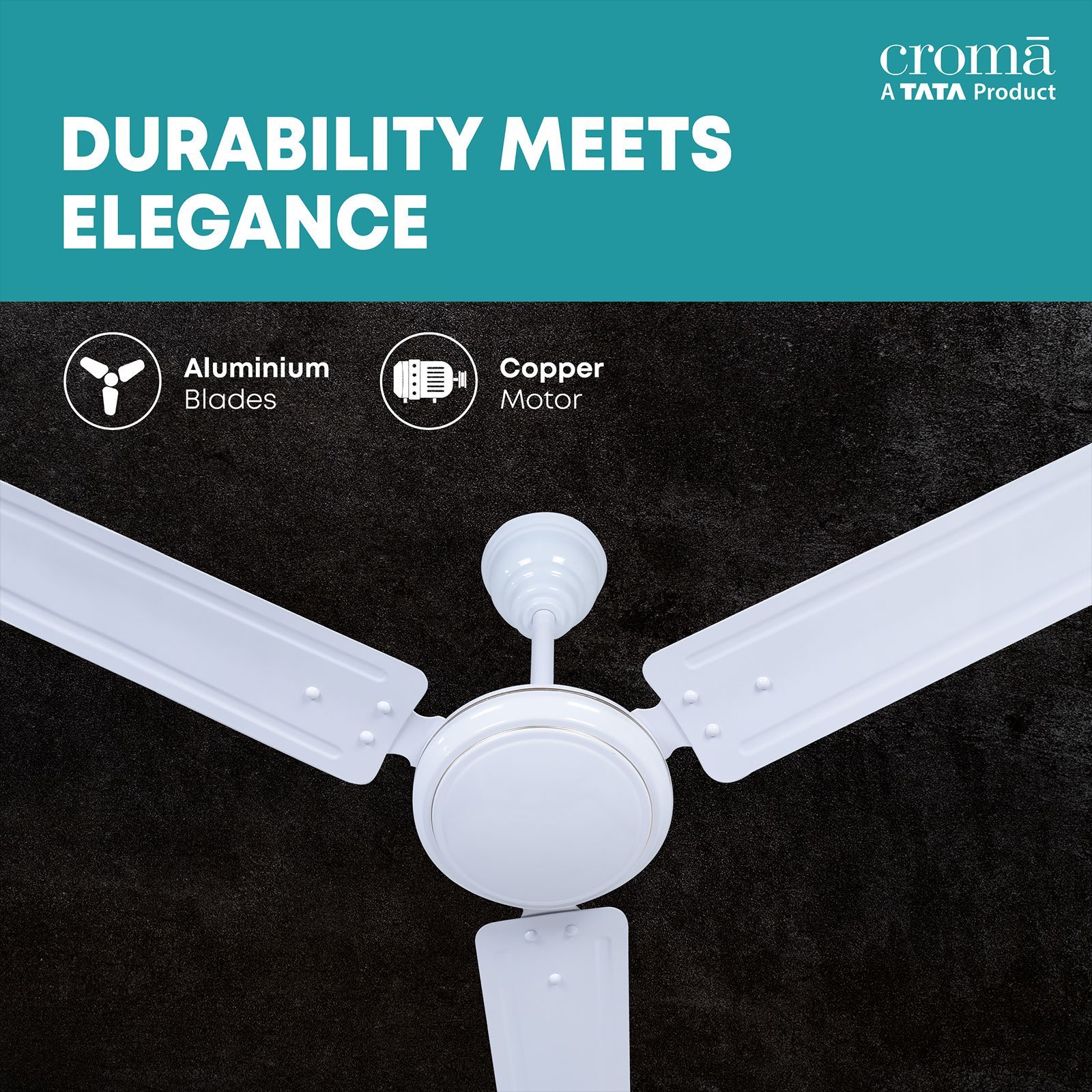 Croma ECO 1200mm 3 Blade Copper Motor Ceiling Fan (Inverter Technology, White) Croma ECO 1200mm 3 Blade Copper Motor Ceiling Fan (Inverter Technology, White)_5