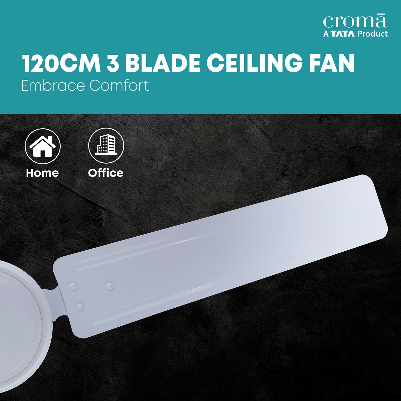 Croma ECO 1200mm 3 Blade Copper Motor Ceiling Fan (Inverter Technology, White) Croma ECO 1200mm 3 Blade Copper Motor Ceiling Fan (Inverter Technology, White)_6