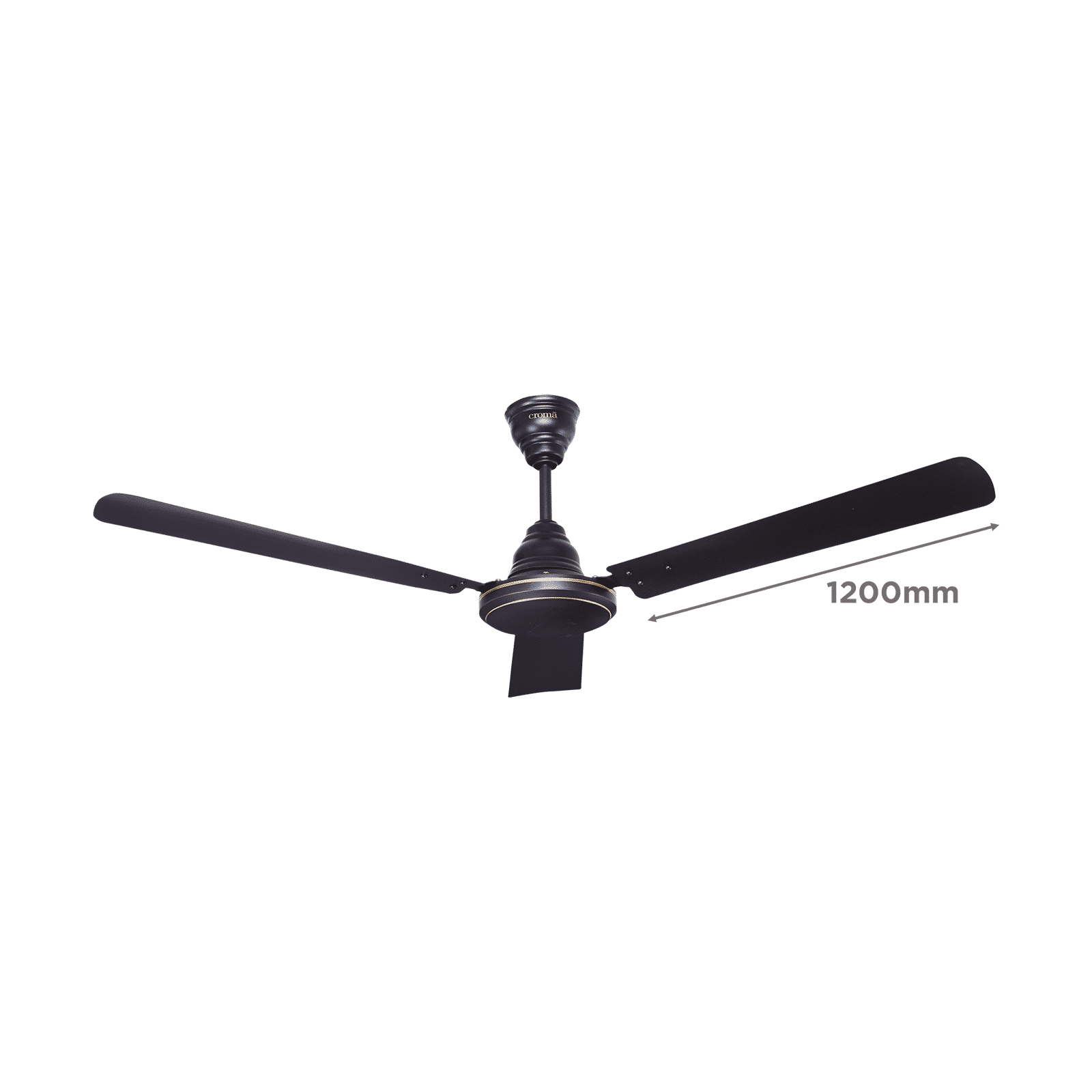 Croma ECO 2 1200mm 3 Blade Copper Motor Ceiling Fan (Energy Efficient, Dark Coffee)_2