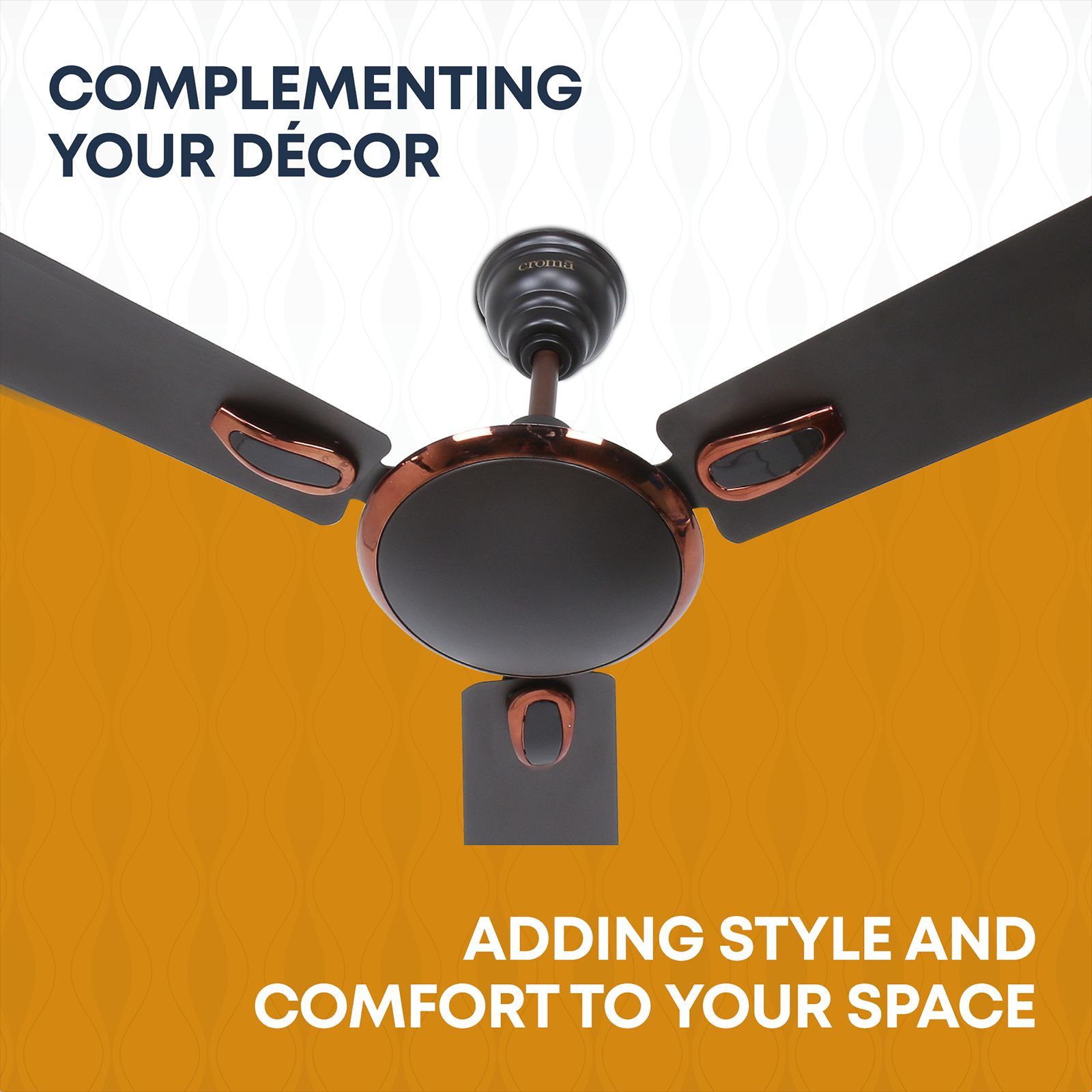 Croma Semi Deco 1200mm 3 Blade Copper Motor Ceiling Fan (Rust Proof, Dark Coffee) Croma Semi Deco 1200mm 3 Blade Copper Motor Ceiling Fan (Rust Proof, Dark Coffee)_10