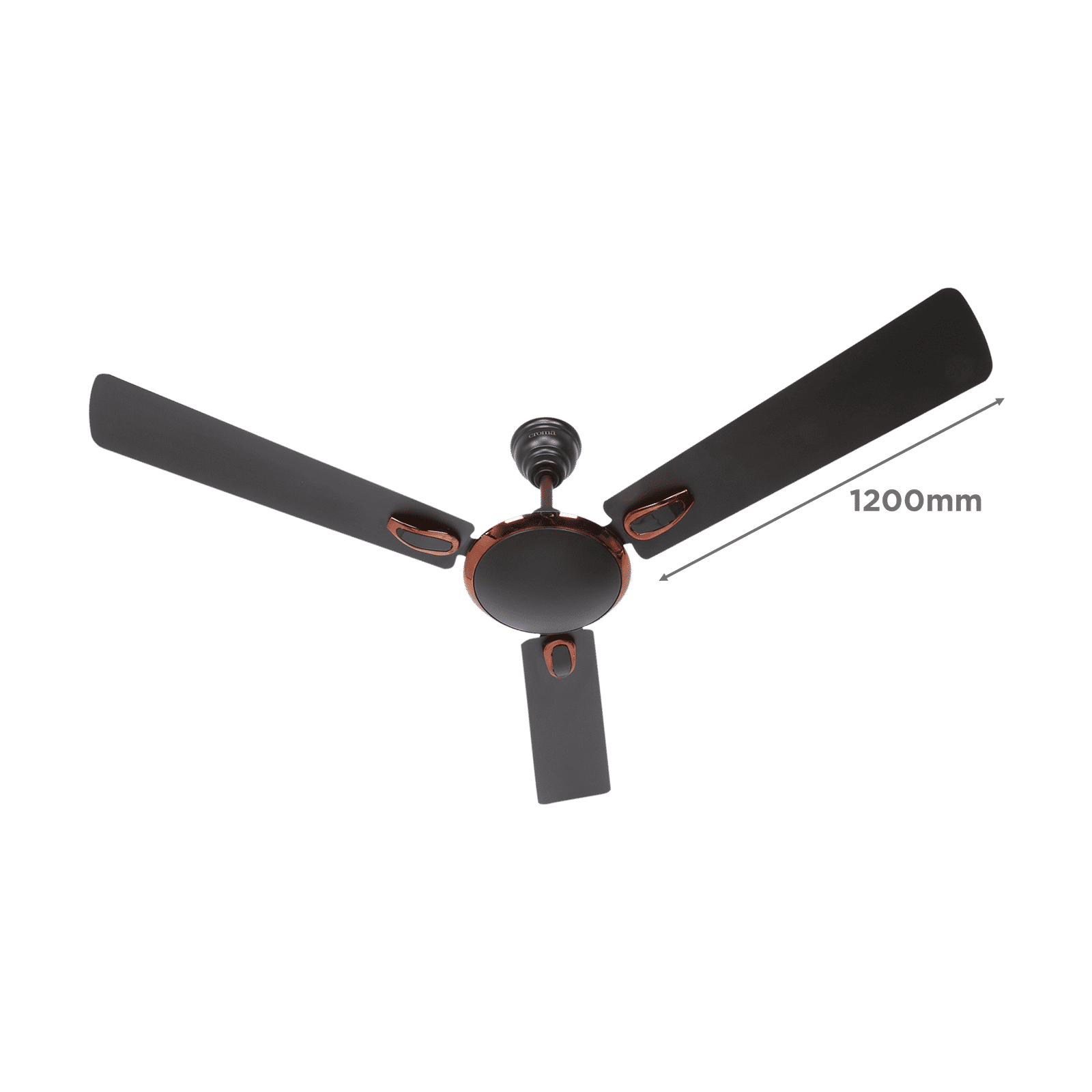 Croma Semi Deco 1200mm 3 Blade Copper Motor Ceiling Fan (Rust Proof, Dark Coffee) Croma Semi Deco 1200mm 3 Blade Copper Motor Ceiling Fan (Rust Proof, Dark Coffee)_2