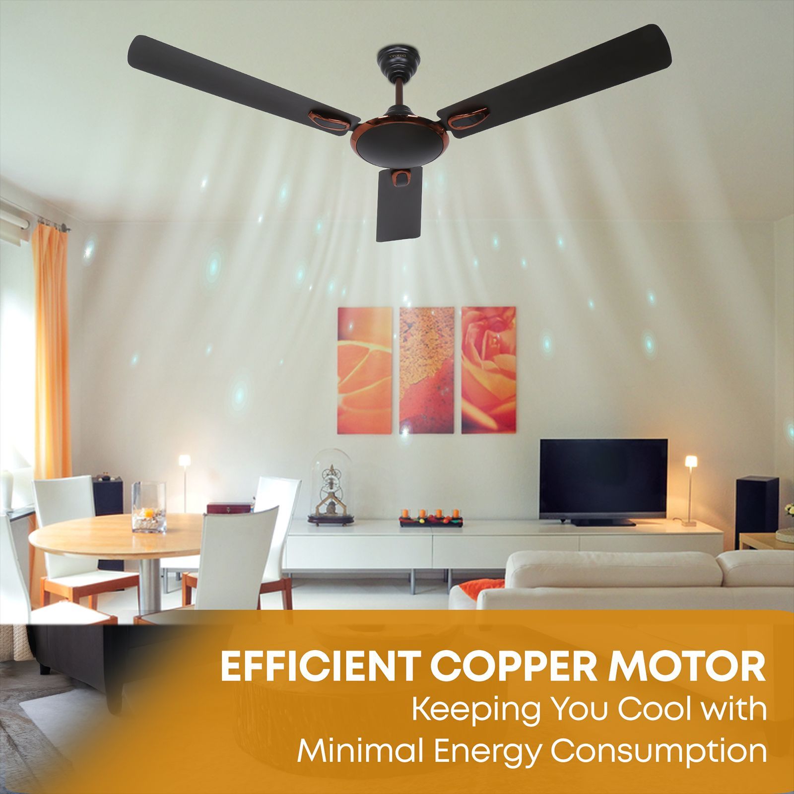 Croma Semi Deco 1200mm 3 Blade Copper Motor Ceiling Fan (Rust Proof, Dark Coffee) Croma Semi Deco 1200mm 3 Blade Copper Motor Ceiling Fan (Rust Proof, Dark Coffee)_6