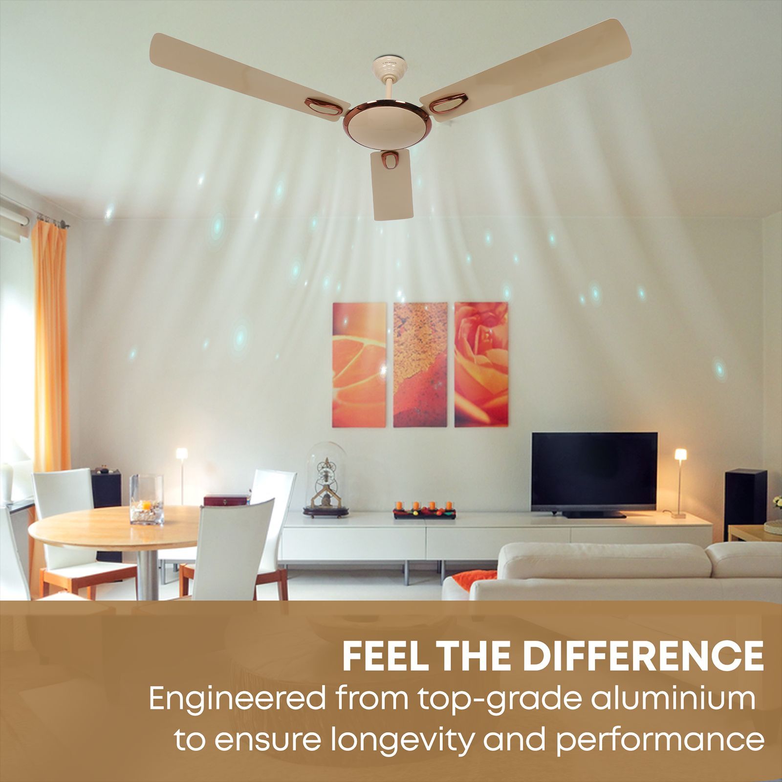 Croma Semi Deco 1200mm 3 Blade Energy Efficient Ceiling Fan (Reliable Operation, Mid Buff) Croma Semi Deco 1200mm 3 Blade Energy Efficient Ceiling Fan (Reliable Operation, Mid Buff)_11