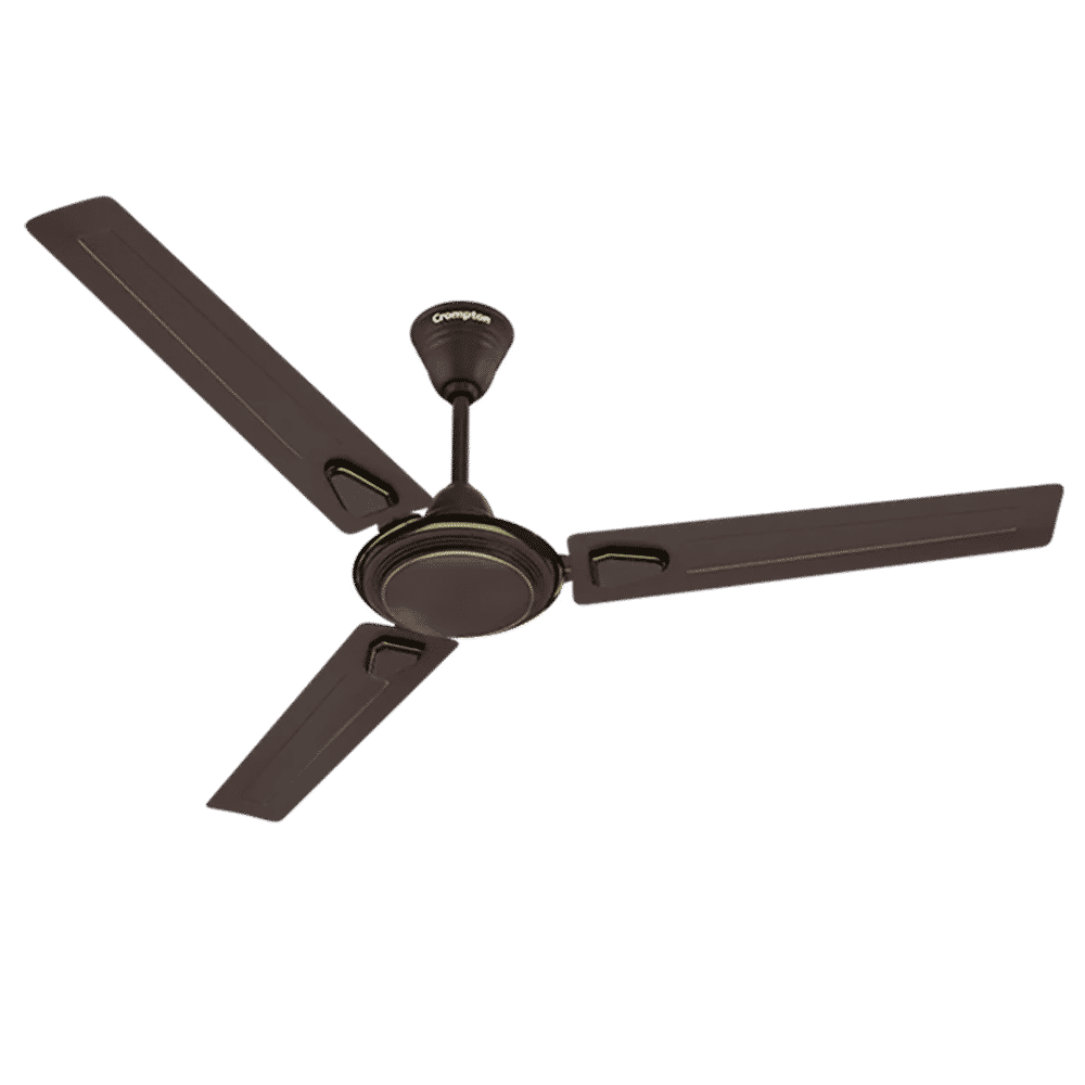 Crompton Surebreeze Super Briz Deco 1 Star 1200mm 3 Blade Copper Motor Ceiling Fan (Rust Proof, Smoked Brown)_1