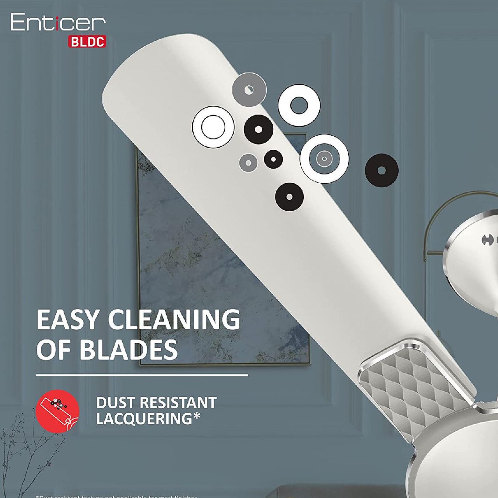 HAVELLS Enticer 5 Star 1200mm 3 Blade BLDC Motor Ceiling Fan with Remote (Dust Resistant, Pearl White Chrome) HAVELLS Enticer 5 Star 1200mm 3 Blade BLDC Motor Ceiling Fan with Remote (Dust Resistant, Pearl White Chrome)_7