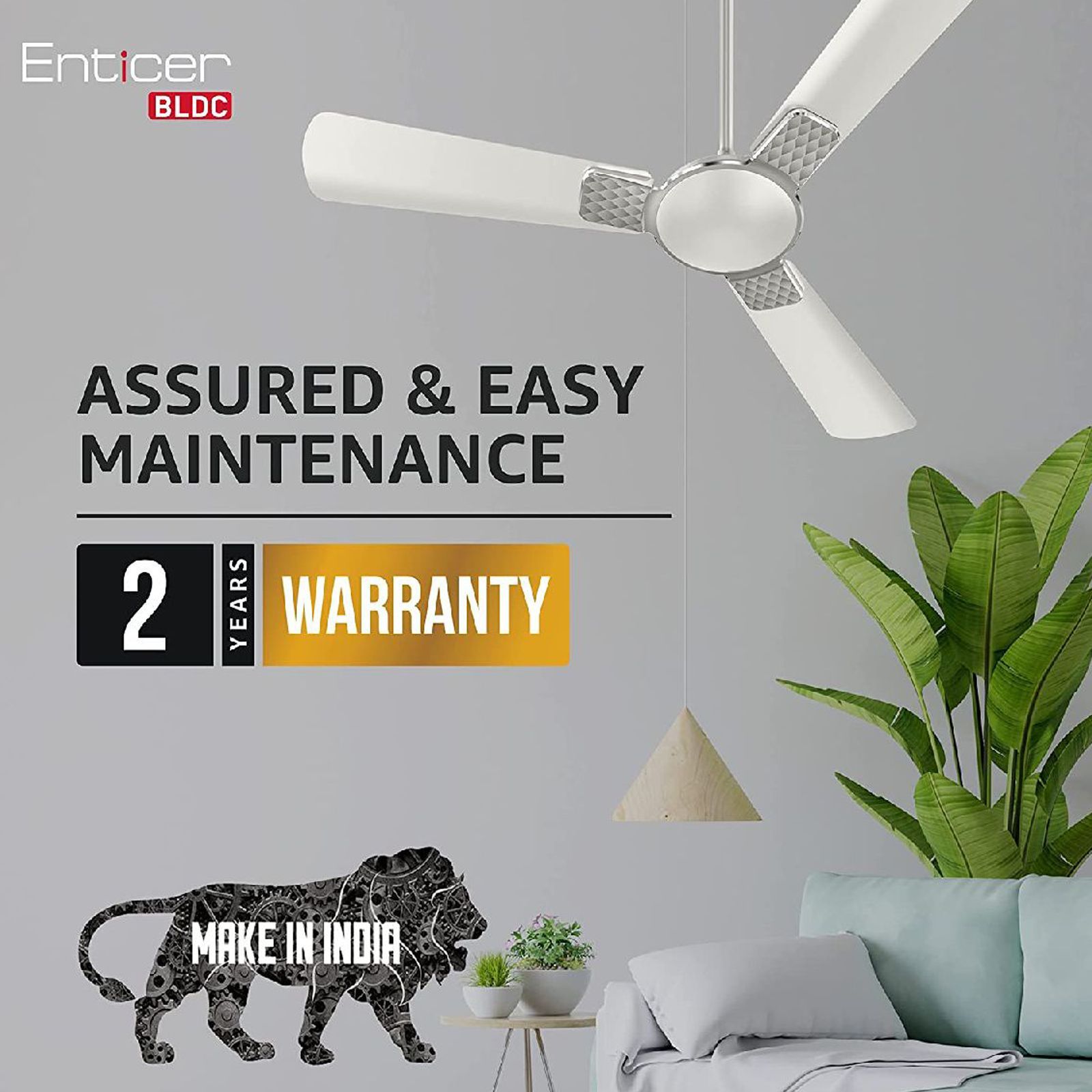 HAVELLS Enticer 5 Star 1200mm 3 Blade BLDC Motor Ceiling Fan with Remote (Dust Resistant, Pearl White Chrome) HAVELLS Enticer 5 Star 1200mm 3 Blade BLDC Motor Ceiling Fan with Remote (Dust Resistant, Pearl White Chrome)_8