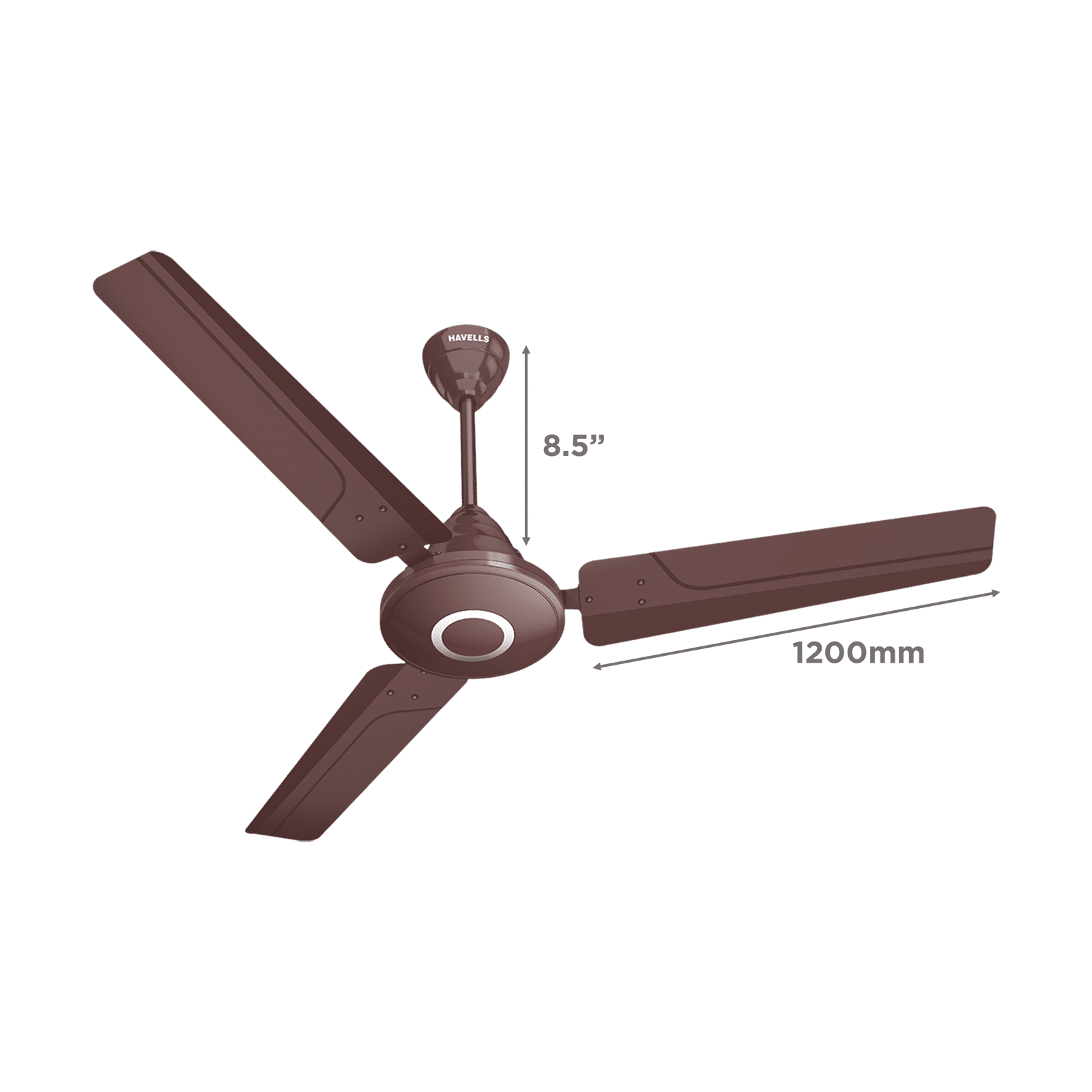 HAVELLS Efficiencia Neo 5 Star 1200mm 3 Blade BLDC Motor Ceiling Fan with Remote (High Speed, Brown)_2