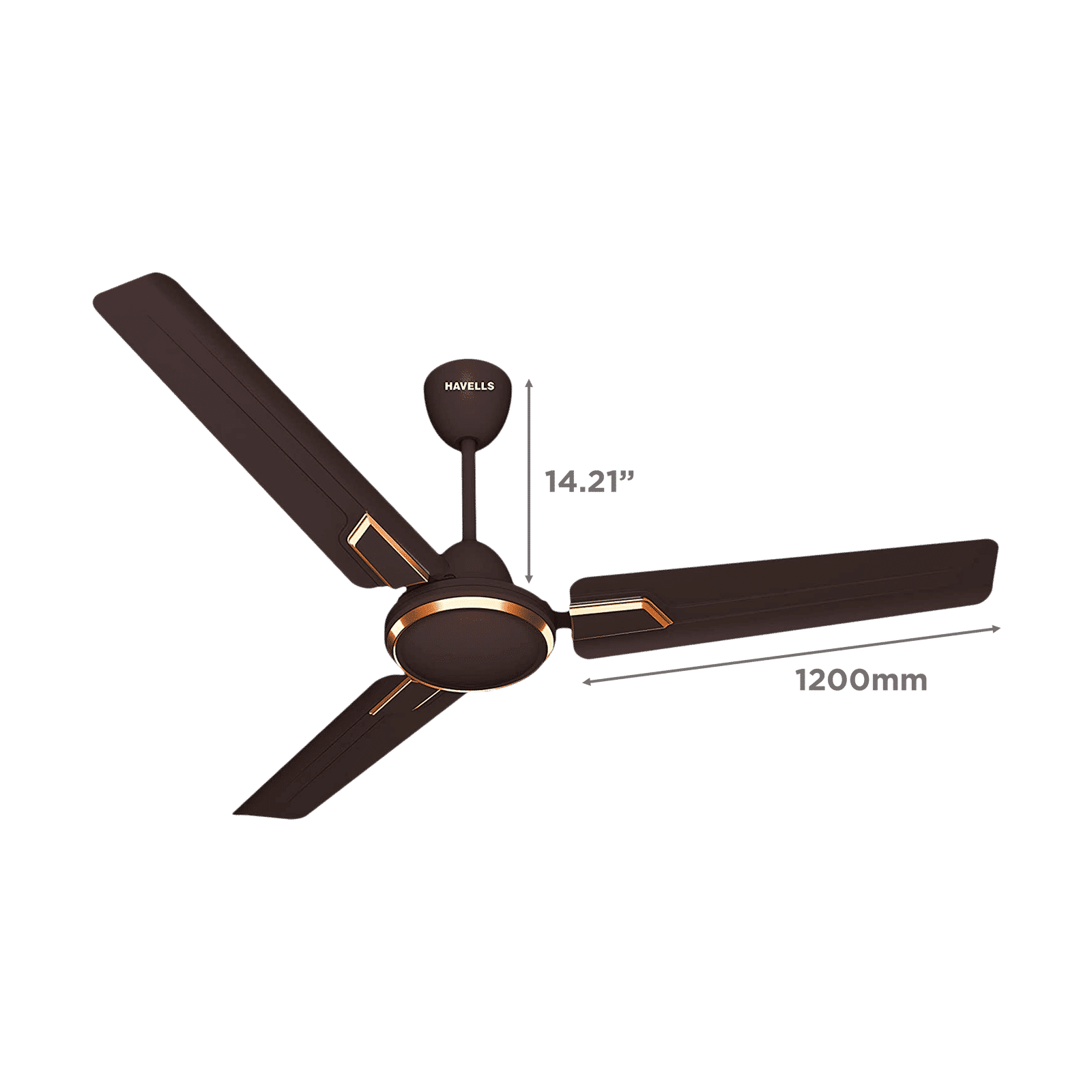 HAVELLS Andria ES 2 Star 1200mm 3 Blade High Speed Ceiling Fan (Metallic Finish, Espresso Brown) HAVELLS Andria ES 2 Star 1200mm 3 Blade High Speed Ceiling Fan (Metallic Finish, Espresso Brown)_2