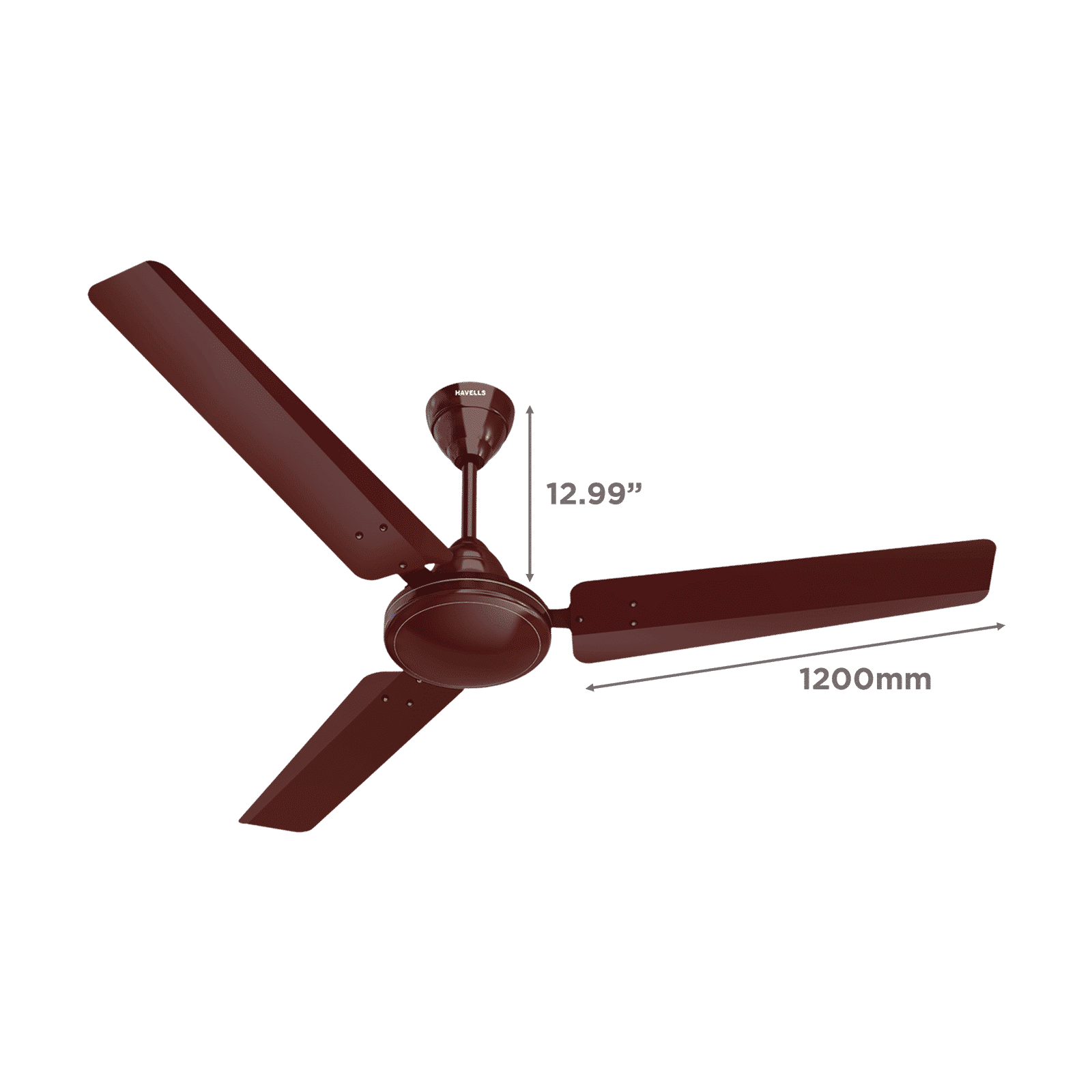 HAVELLS Samraat ES 1 Star 1200mm 3 Blade Low Power Consumption Ceiling Fan (Dust Resistant, Brown)_2