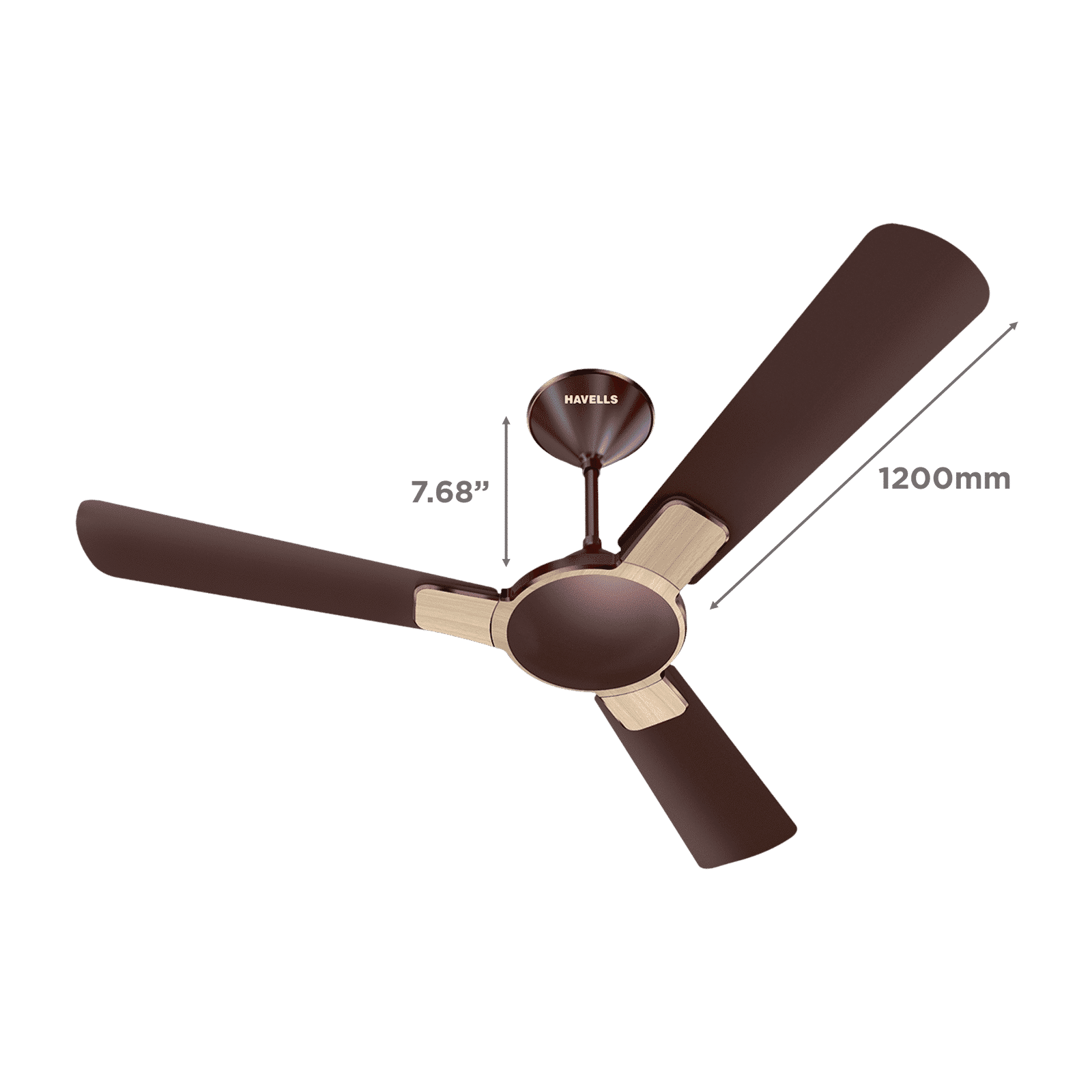 HAVELLS Enticer Art ES 2 Star 1200mm 3 Blade HPLV Motor Ceiling Fan (Dust Resistant, Oakwood)_2