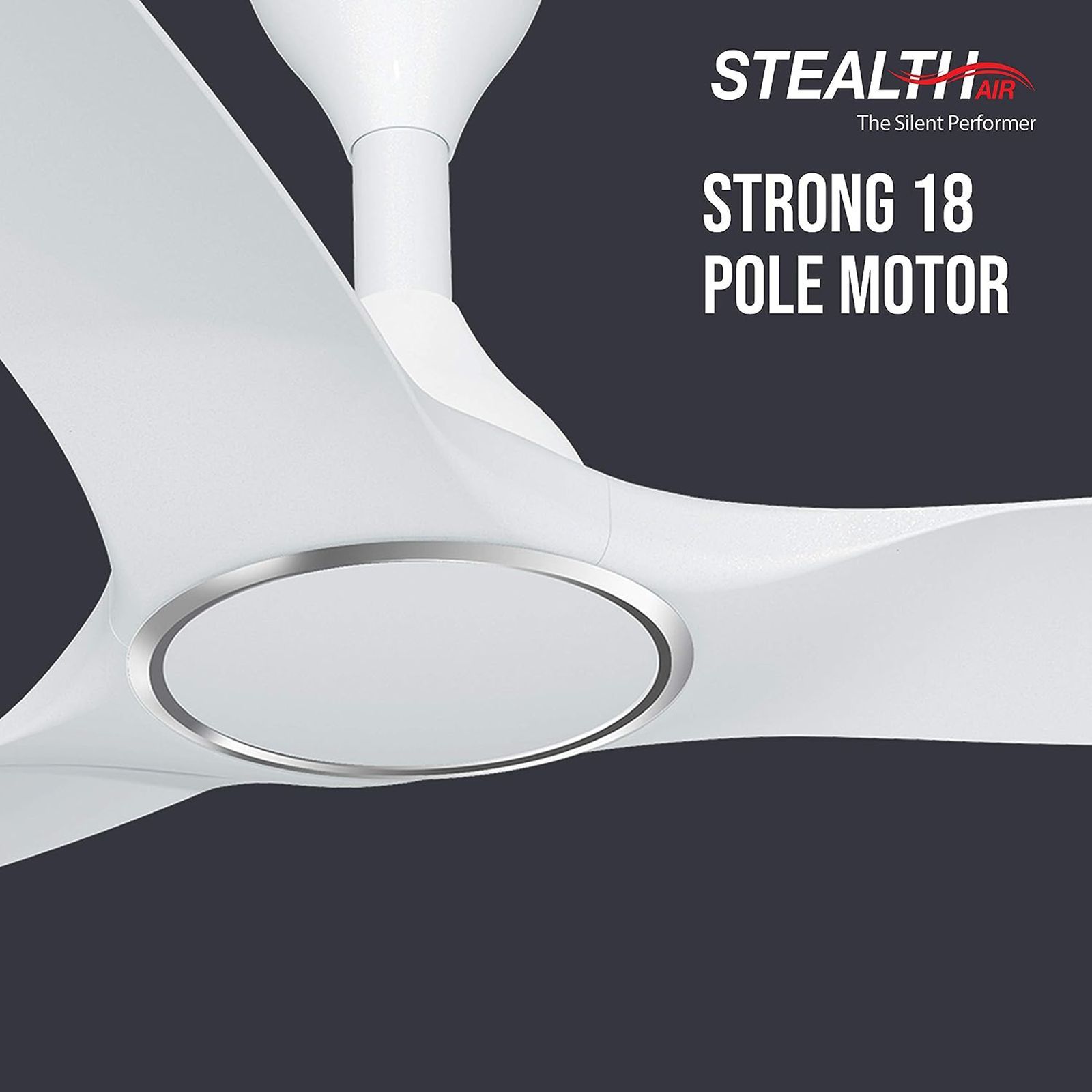 HAVELLS Stealth Air 1200mm 3 Blade Torque Motor Ceiling Fan (High Speed, Pearl White)_5