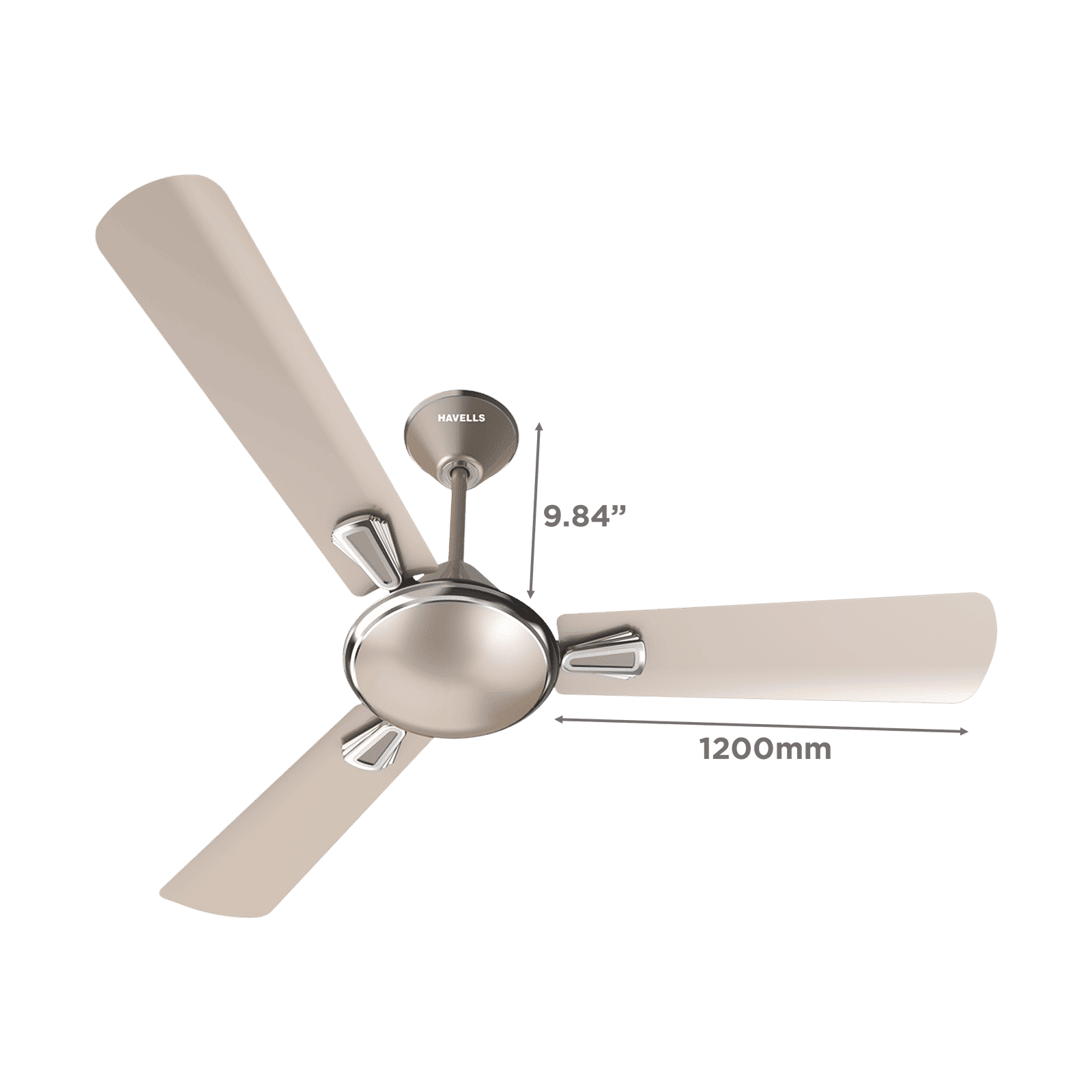 HAVELLS Festiva ES 1 Star 1200mm 3 Blade High Speed Ceiling Fan (Dust Resistant, Gold Mist)_2