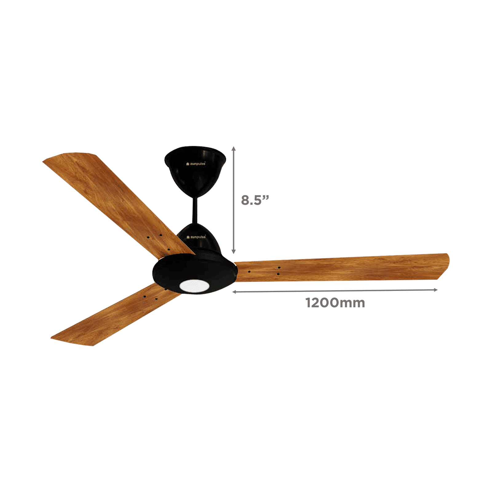 zunpulse Revelle 5 Star 1200mm 3 Blade BLDC Motor Ceiling Fan with Remote (Noiseless Operation, Teakwood)_2