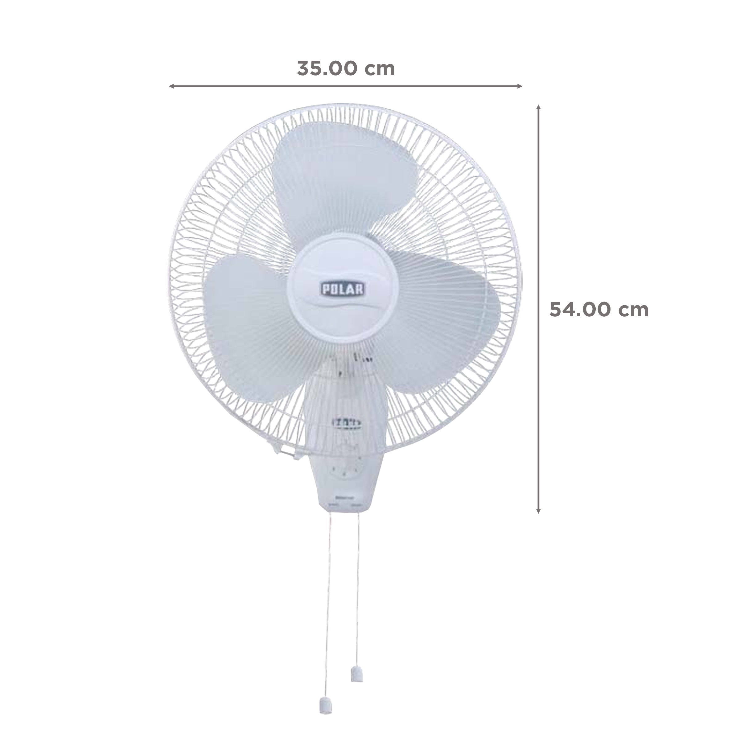 POLAR Annexer 300mm 3 Blade Thermal Overload Protector Wall Mounted Fan (Jerk Free Oscillation, White)_2