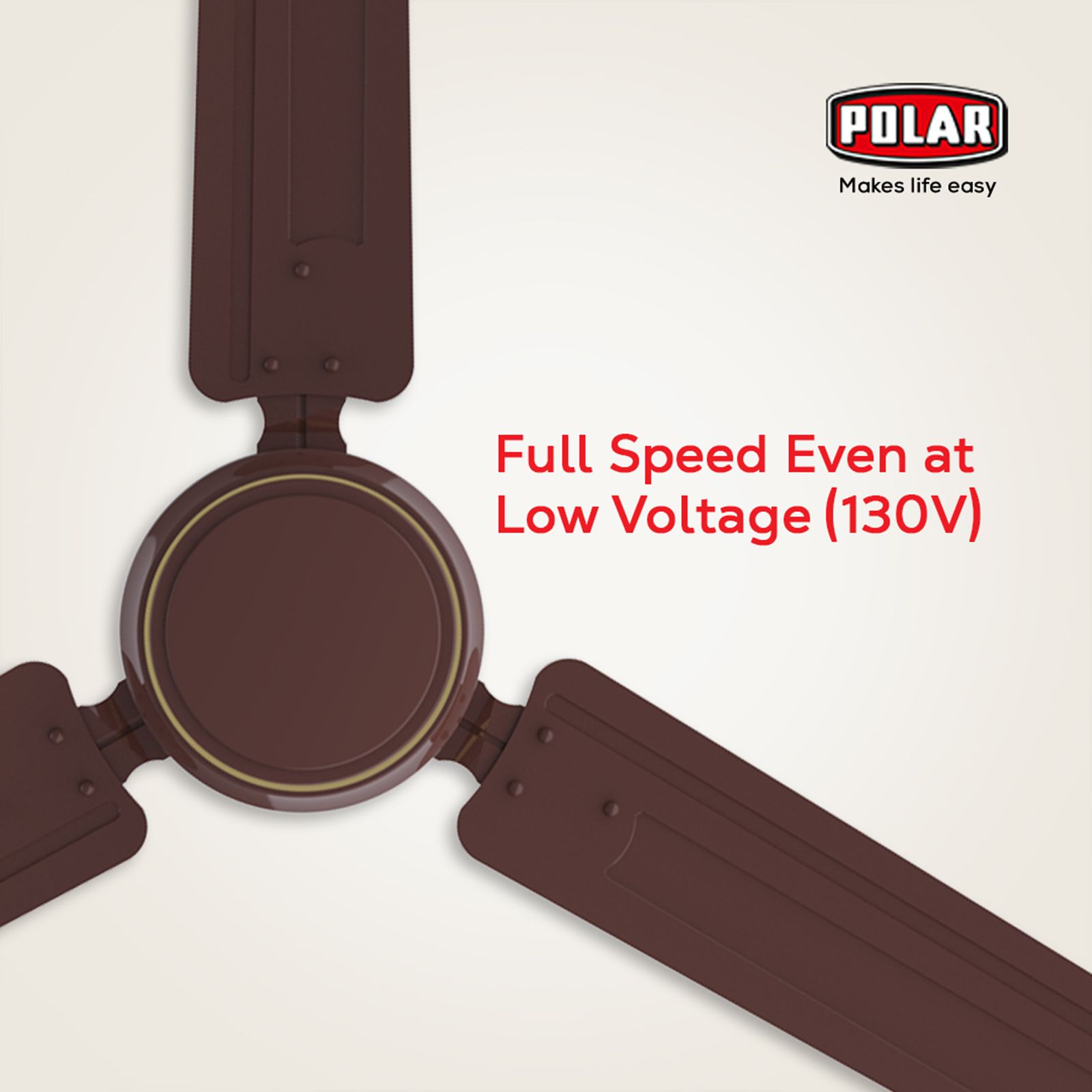 POLAR Efico 5 Star 1200mm 3 Blade BLDC Motor Ceiling Fan (Rust Resistant, Brown)_7