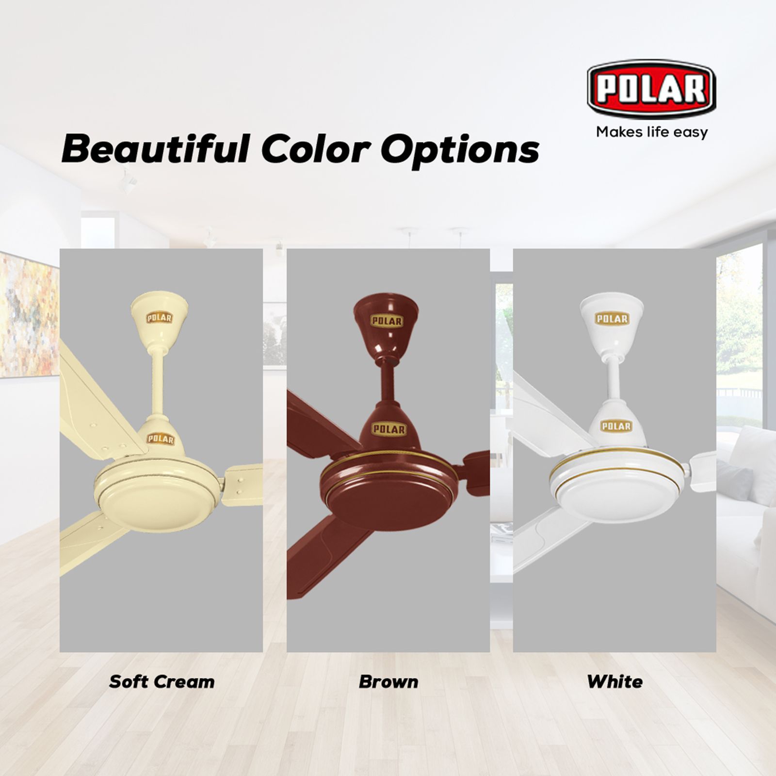 POLAR Winpro 1 Star 1200mm 3 Blade Copper Motor Ceiling Fan (Inverter Compatibility, Brown)_10