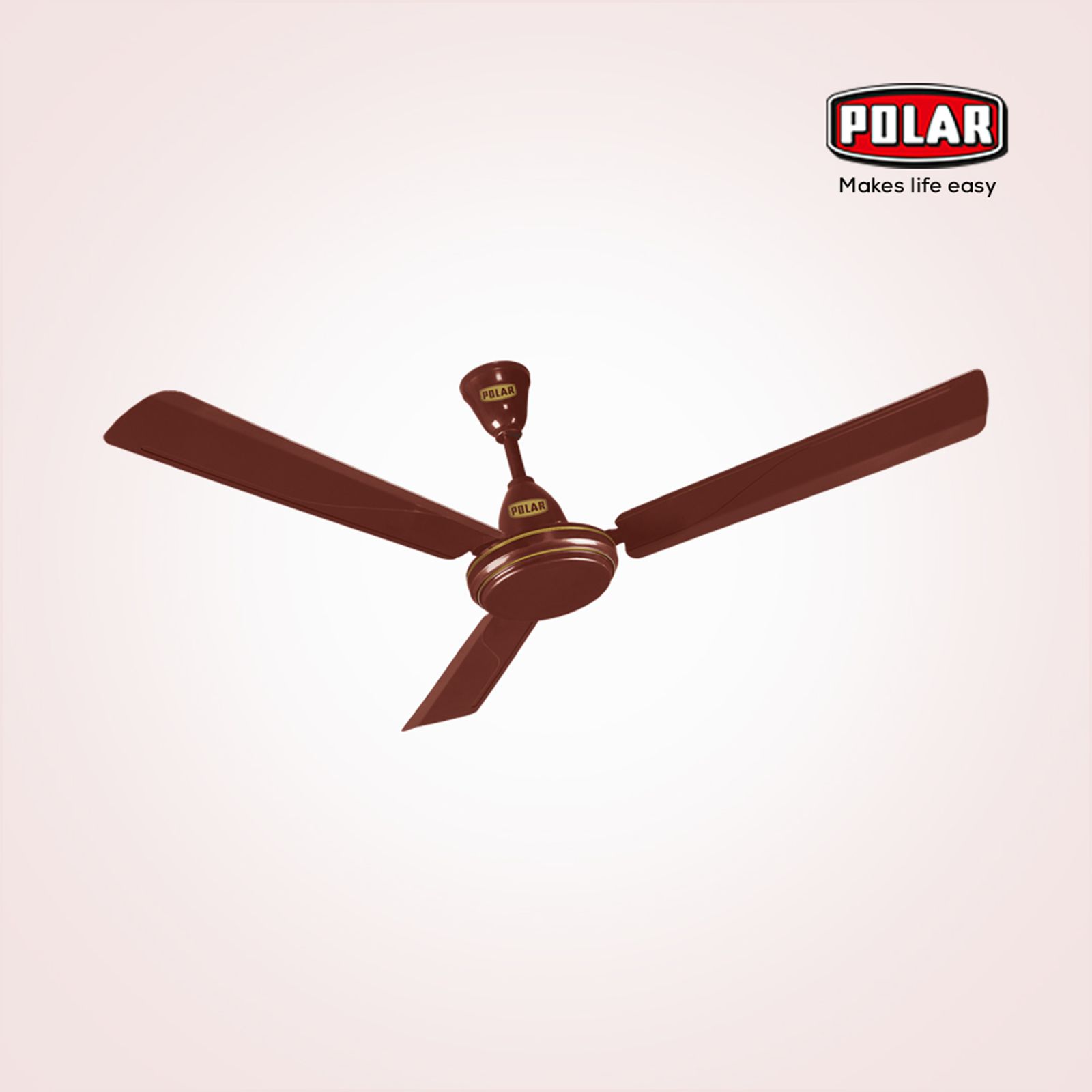 POLAR Winpro 1 Star 1200mm 3 Blade Copper Motor Ceiling Fan (Inverter Compatibility, Brown)_5