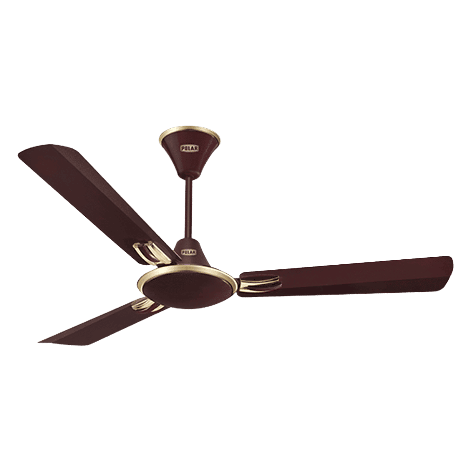 POLAR Corvette Core 1 Star 1200mm 3 Blade Noiseless Operation Ceiling Fan (Metallic Contrast Blade Trim, Brown)_1