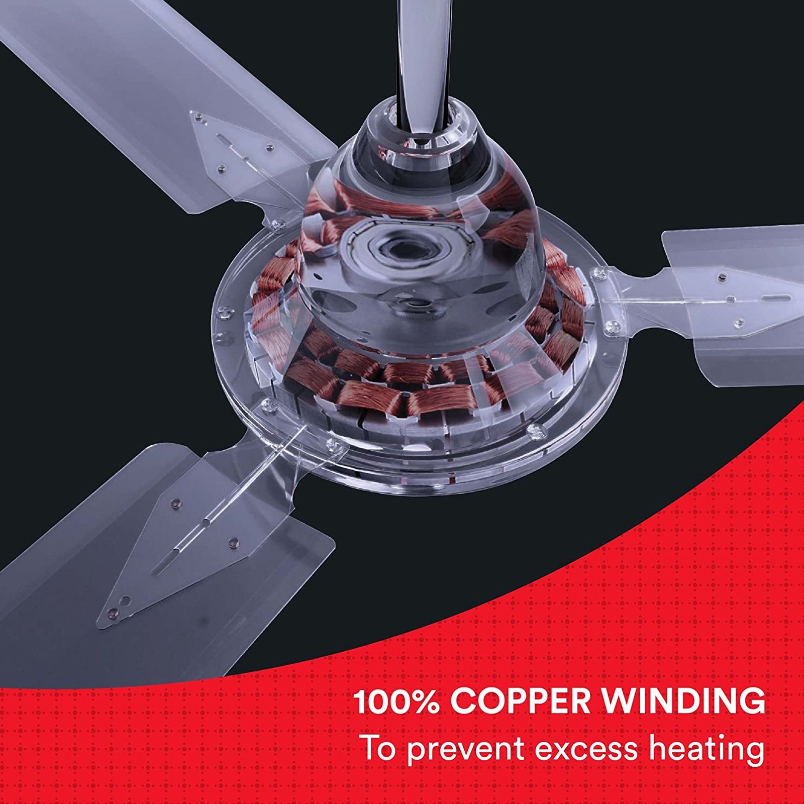 zunpulse Emperor 1200mm 3 Blade High Speed Ceiling Fan (Double Ball Bearing, Golden & Brown) zunpulse Emperor 1200mm 3 Blade High Speed Ceiling Fan (Double Ball Bearing, Golden & Brown)_6