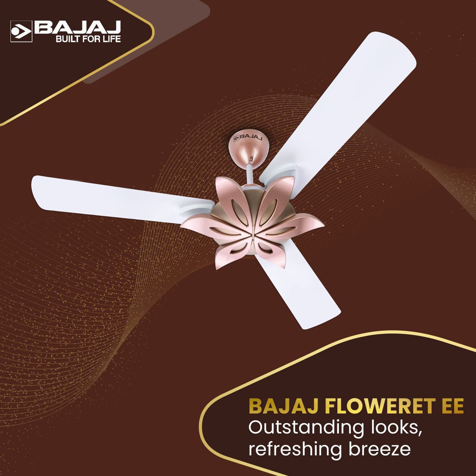BAJAJ Floweret EE 1 Star 1200mm 3 Blade Anti Bacterial Ceiling Fan (Easy to Clean, White)_8