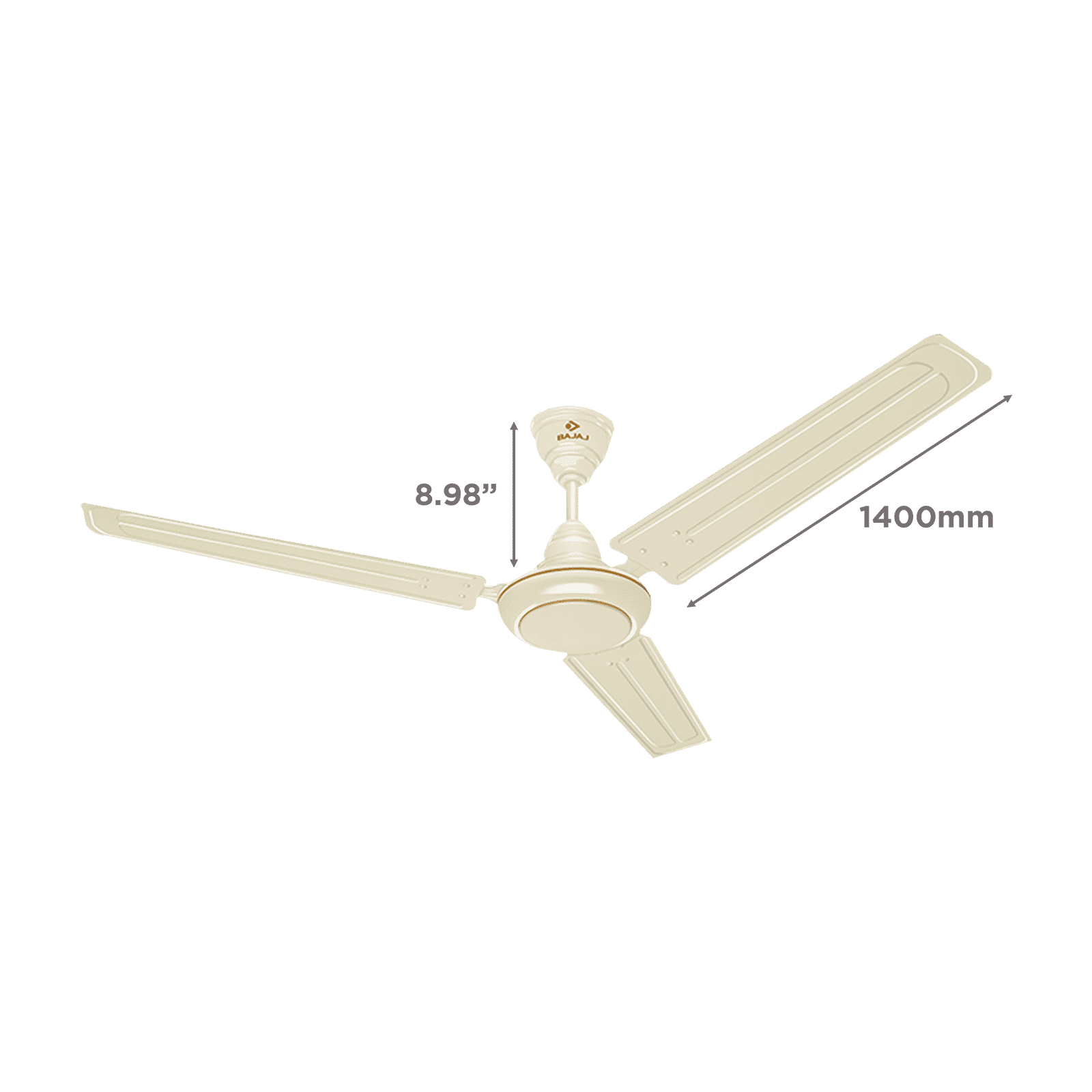 BAJAJ Sabse Tezz 14EE 1400mm 3 Blade Aluminium Body For Durability Ceiling Fan (Rust Free Finish, Bianco)_2