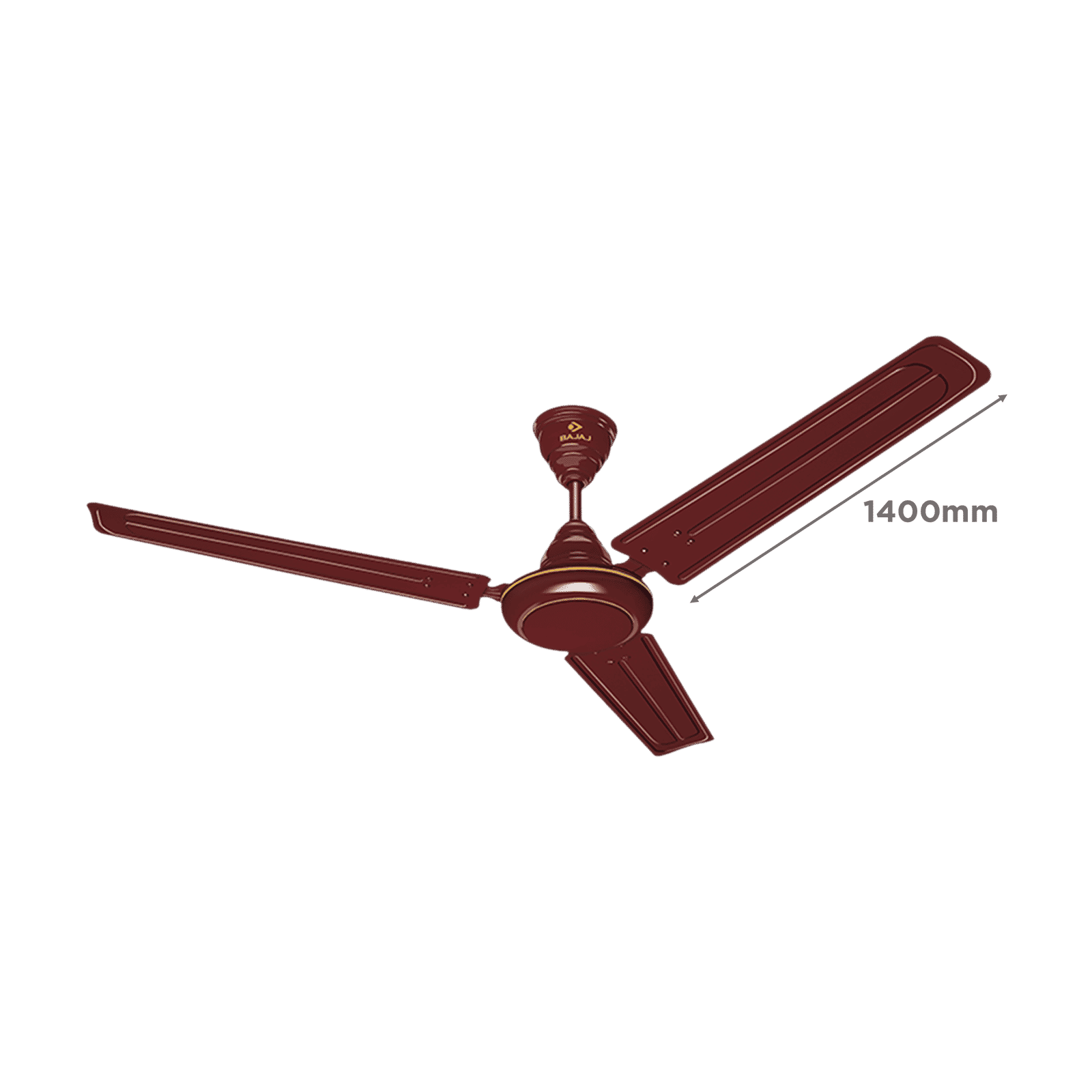 BAJAJ Sabse Tezz 1400mm 3 Blade Full Copper Motor Ceiling Fan (Double Ball Bearing, Brown)_2