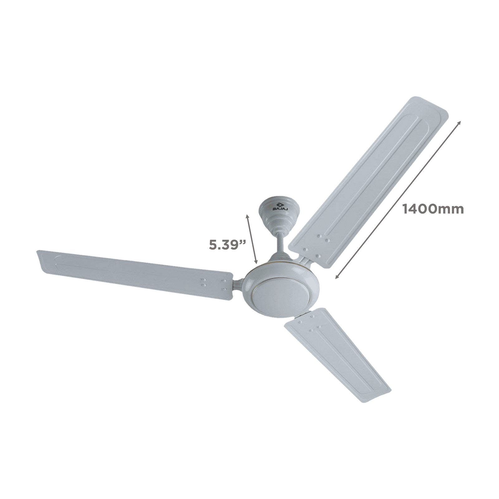 BAJAJ Sabse Tezz 14EE 1400mm 3 Blade Aluminium Body For Durability Ceiling Fan (Rust Free Finish, White)_2