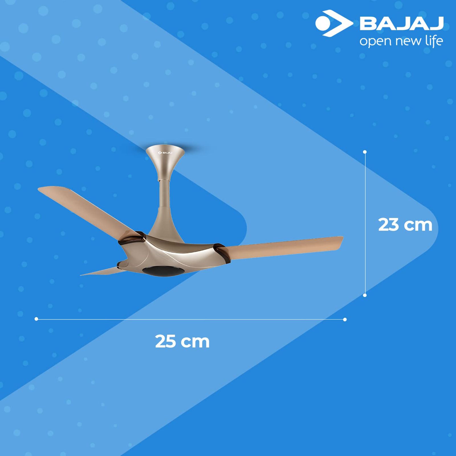 BAJAJ Esperanza 4 Star 1200mm 3 Blade Silent Operation Ceiling Fan (Strong Copper Motor, Topaz)_8