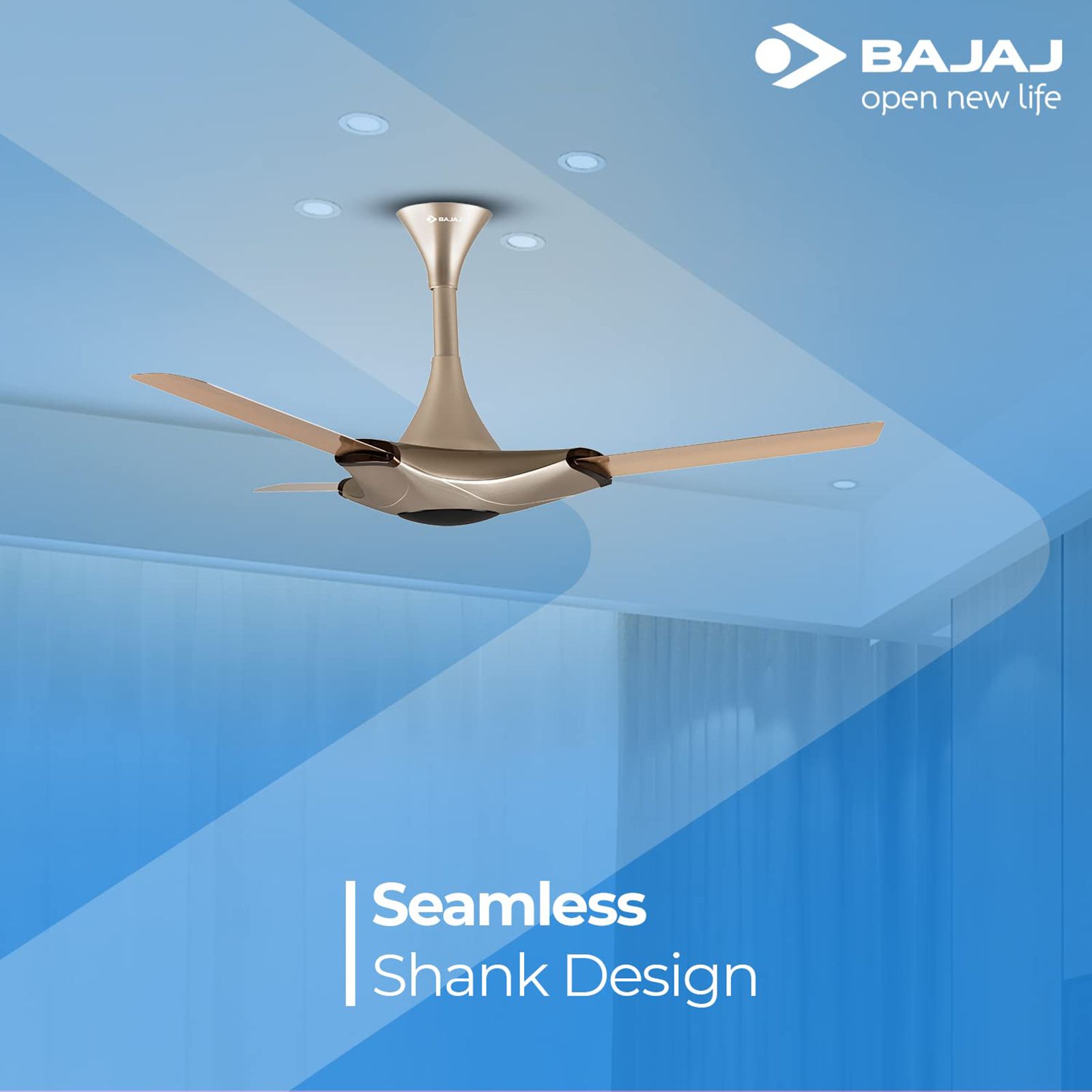 BAJAJ Esperanza 4 Star 1200mm 3 Blade Silent Operation Ceiling Fan (Strong Copper Motor, Topaz)_5
