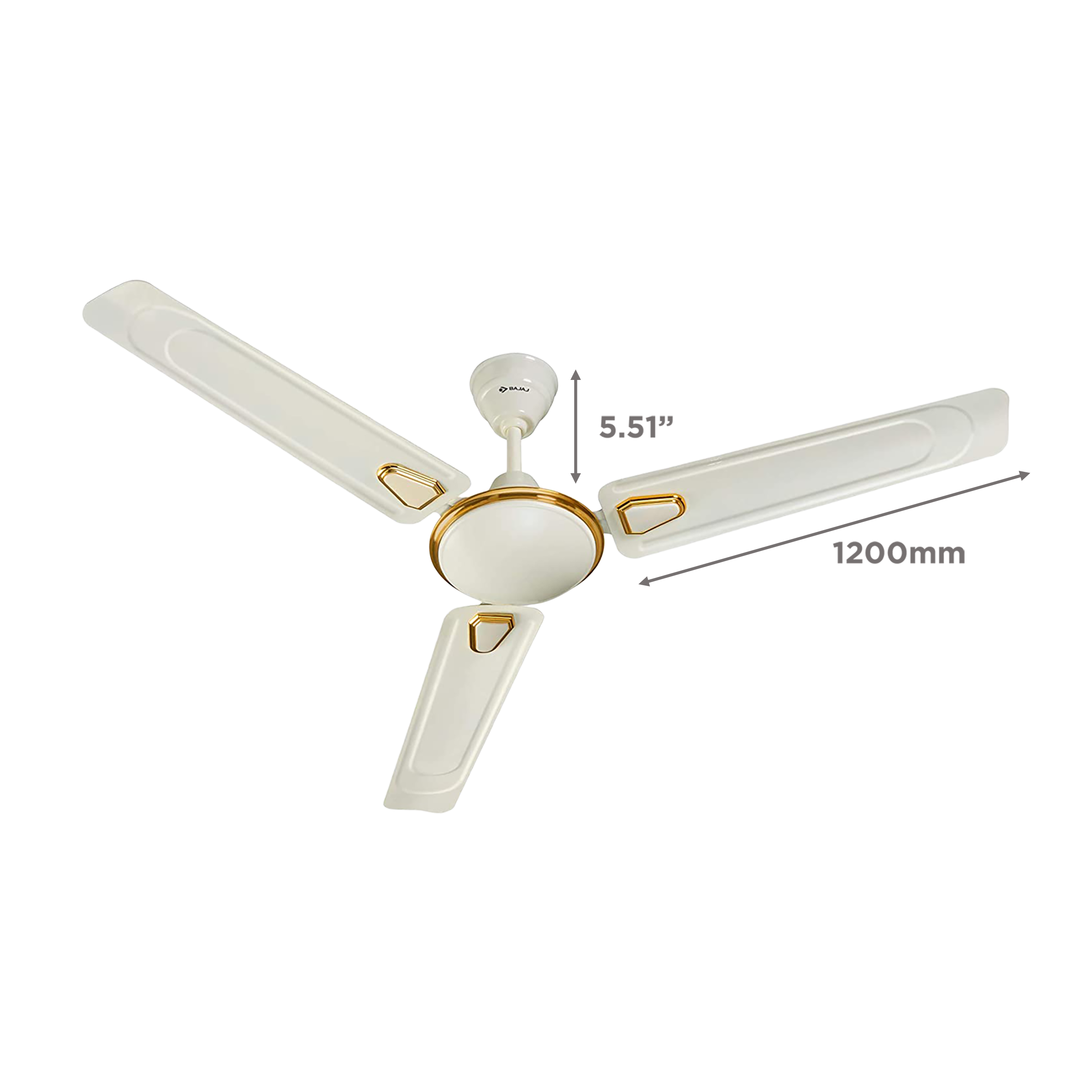 BAJAJ EDGE HS Neo EE Deco 1 Star 1200mm 3 Blade Copper Motor Ceiling Fan (Energy Efficient, Bianco)_2