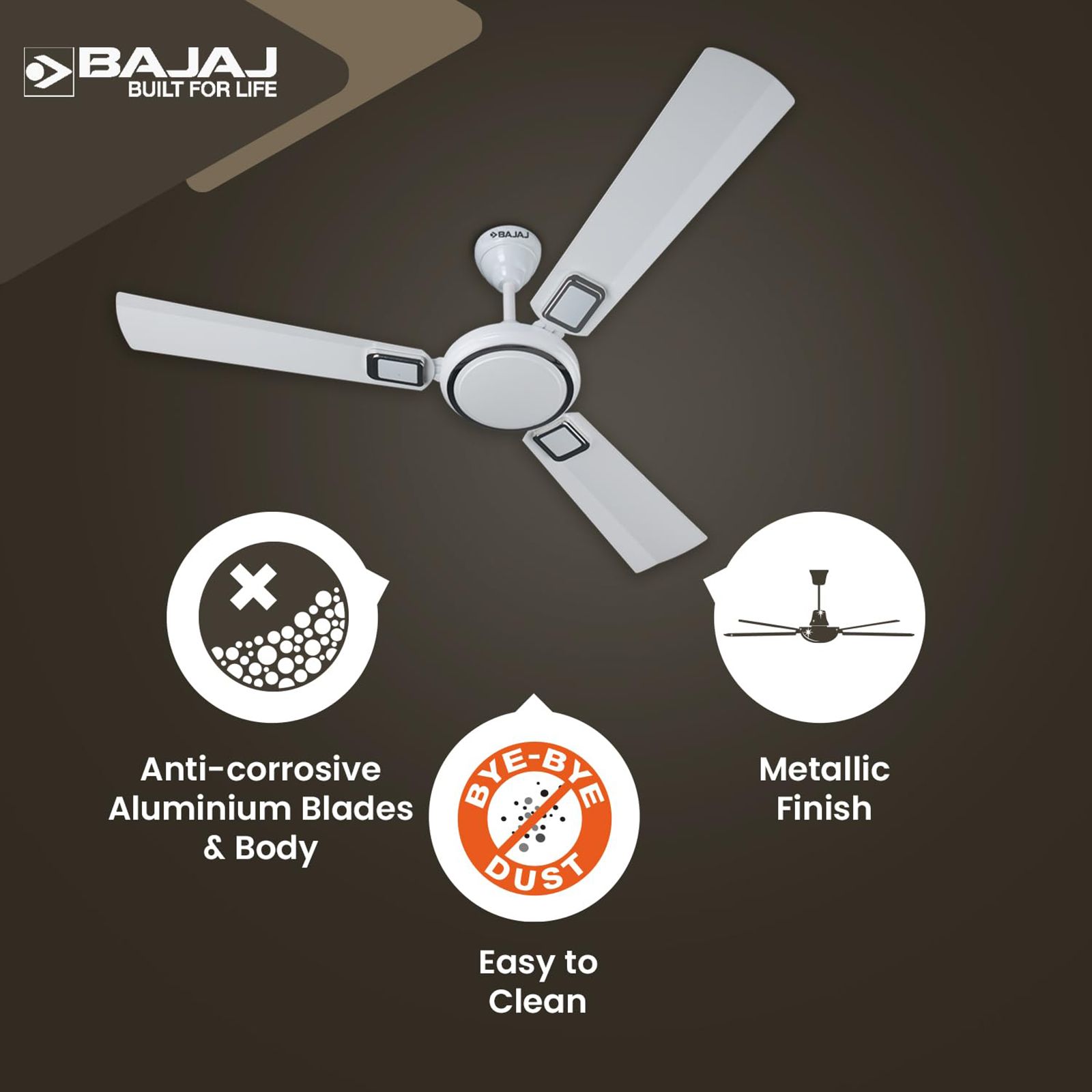 BAJAJ Grace Neo BBD EE 1 Star 1200mm 3 Blade Anti Corrosive Ceiling Fan (Energy Efficient, Moonlight White)_7