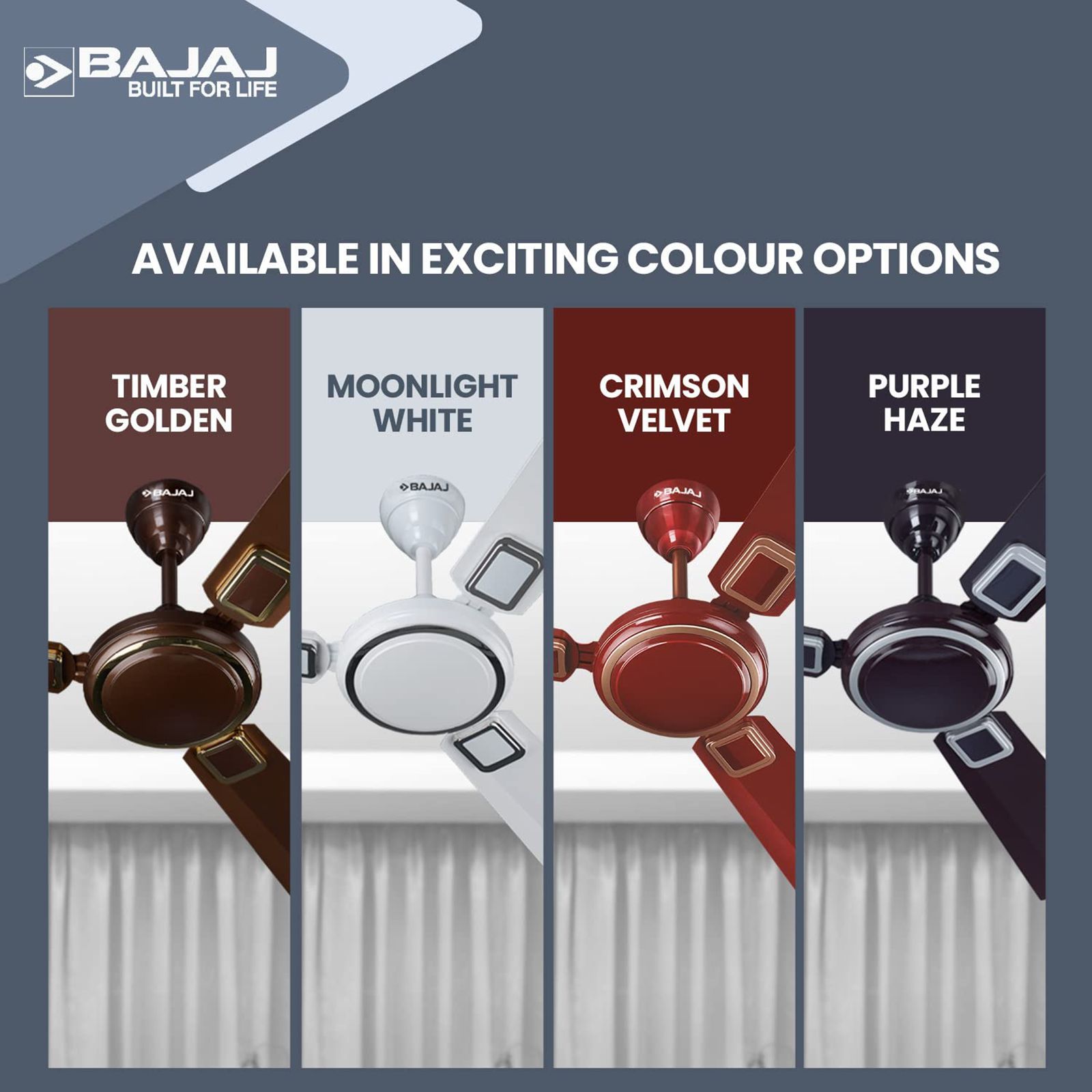 BAJAJ Grace Neo BBD EE 1 Star 1200mm 3 Blade Anti Corrosive Ceiling Fan (Energy Efficient, Purple Haze)_7