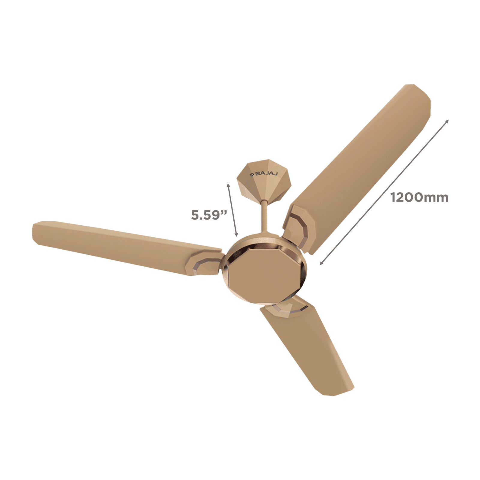 BAJAJ Junet EE 1 Star 1200mm 3 Blade Anti Bacterial Ceiling Fan (Dual Tone Finish, Bronze & Rustic Copper)_2