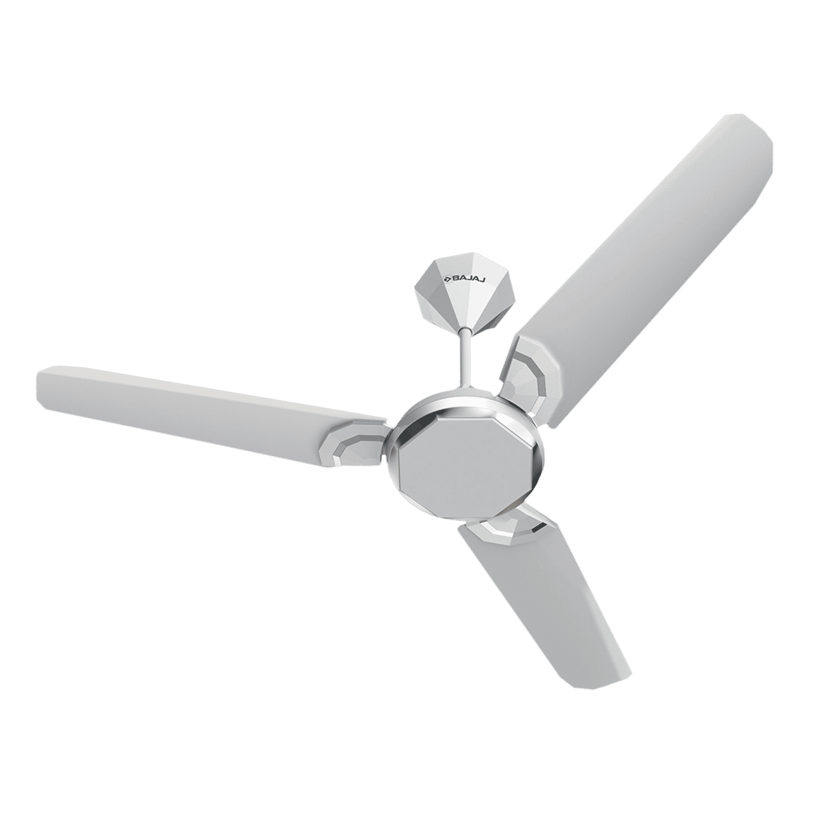 BAJAJ 251693EE 1 Star 1200mm 3 Blade Anti Bacterial Ceiling Fan ( Dual Tone Finish, Sparkle White & Chrome)_1