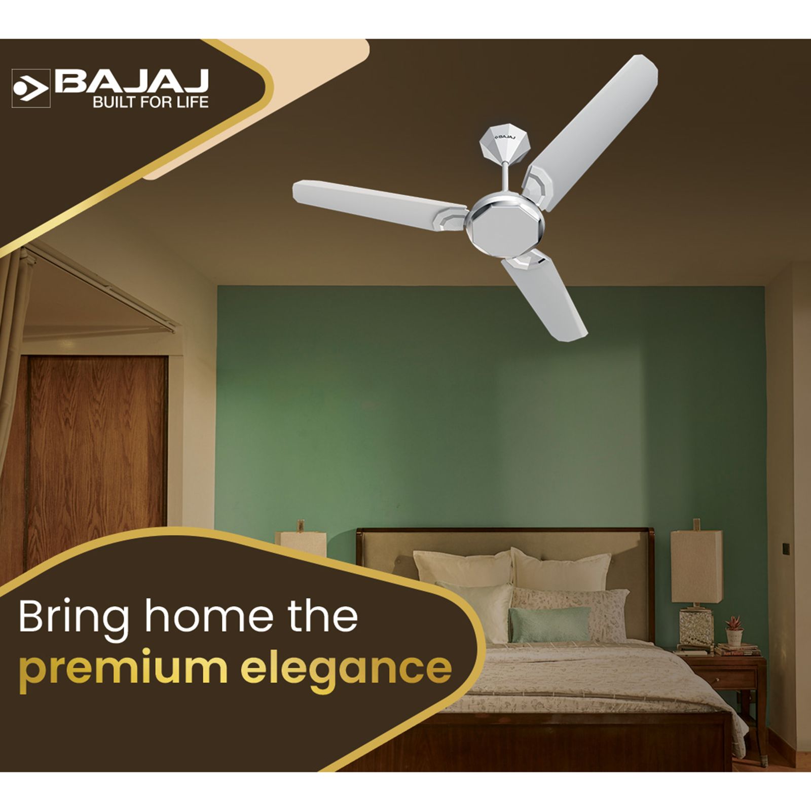 BAJAJ 251693EE 1 Star 1200mm 3 Blade Anti Bacterial Ceiling Fan ( Dual Tone Finish, Sparkle White & Chrome)_7