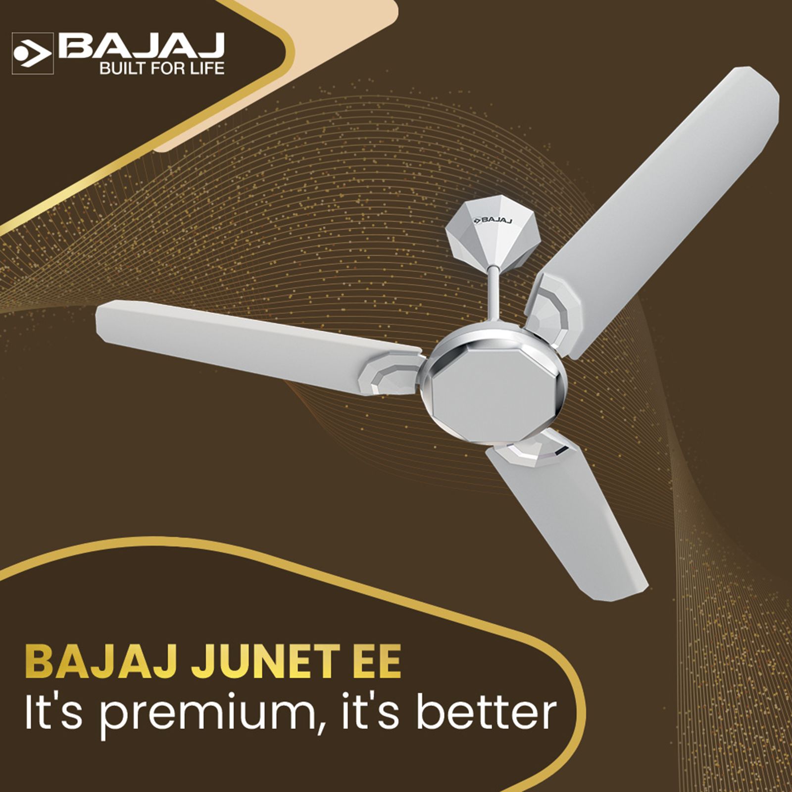 BAJAJ 251693EE 1 Star 1200mm 3 Blade Anti Bacterial Ceiling Fan ( Dual Tone Finish, Sparkle White & Chrome)_11