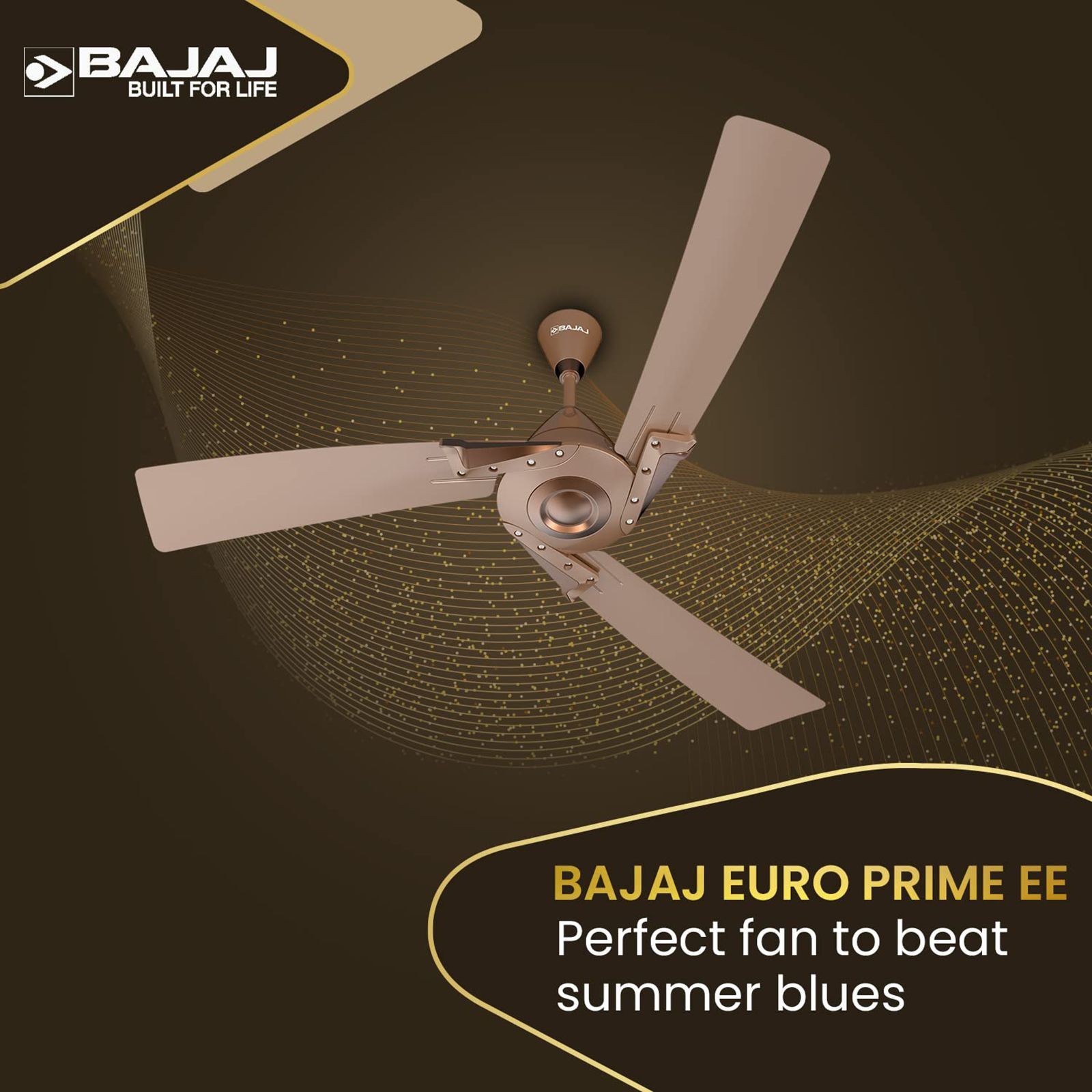 BAJAJ Euro Prime 1 Star 1200mm 3 Blade Anti Bacterial Ceiling Fan (Dual Tone Trims, Brown & Bronze)_7